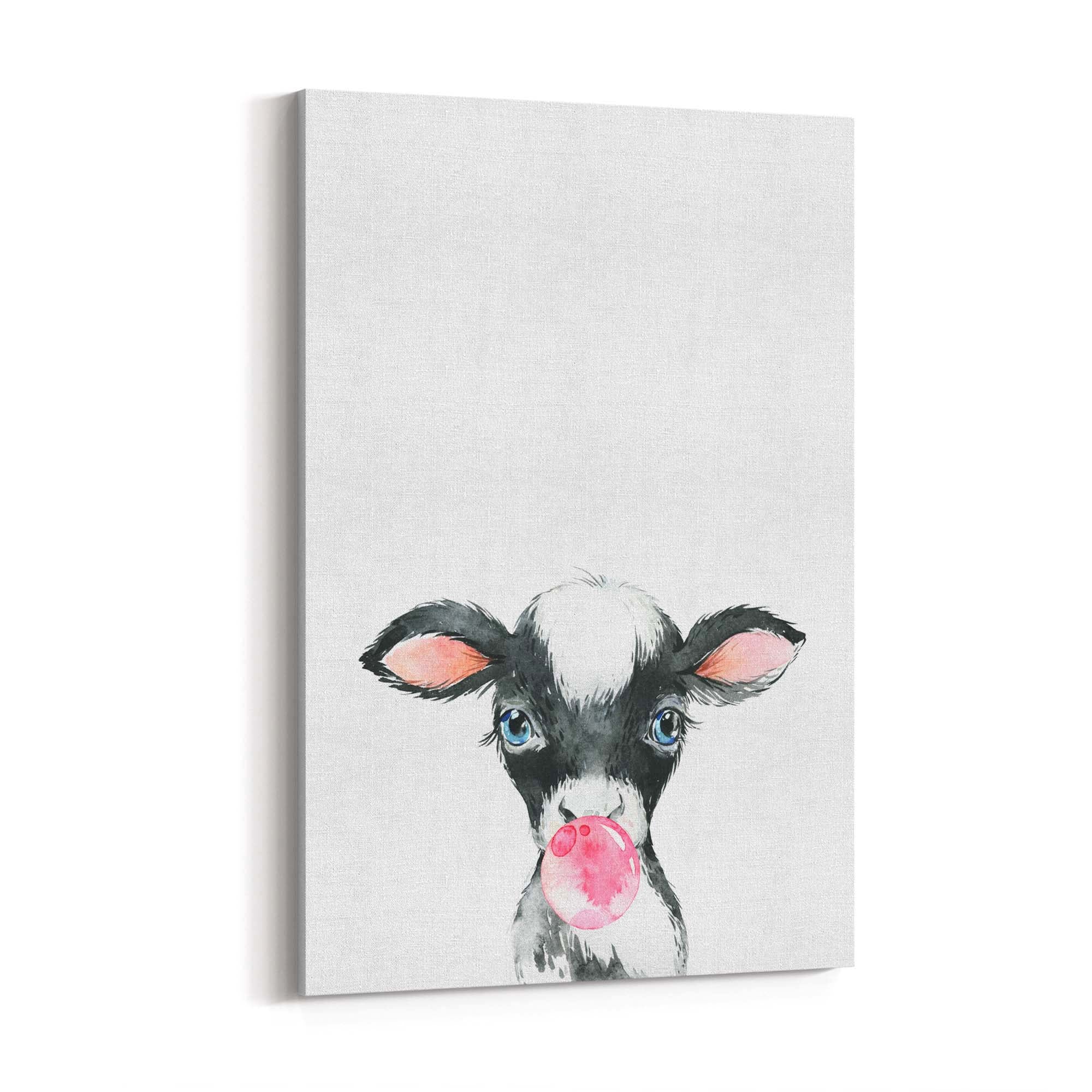 Cute Baby Cow Nursery Animal Gift Wall Art #3 - The Affordable Art Company