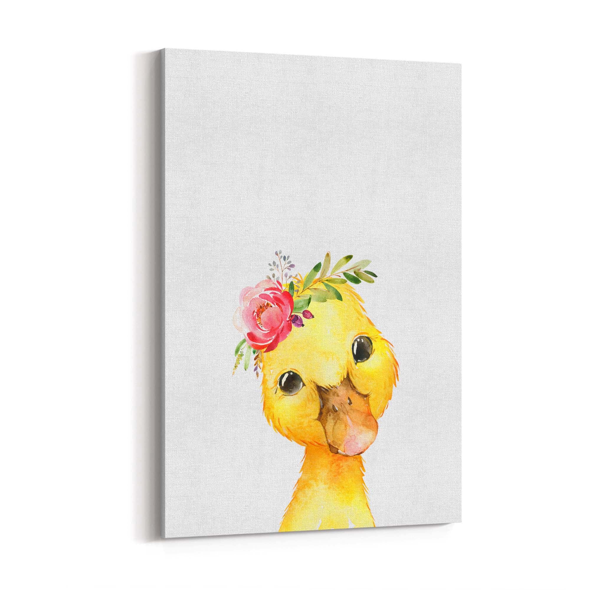 Cute Baby Duck Nursery Animal Gift Wall Art - The Affordable Art Company