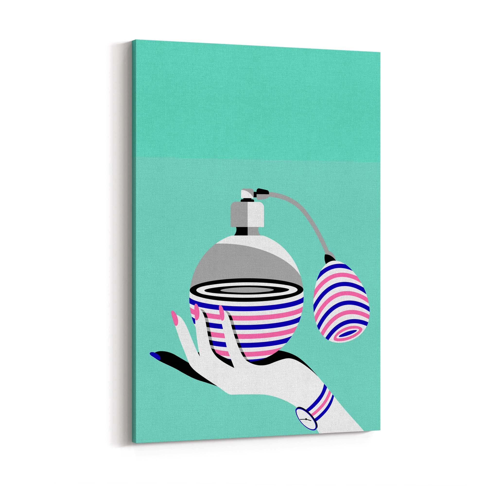 Retro Perfume Bottle Fashion Bedroom Wall Art #2 - The Affordable Art Company