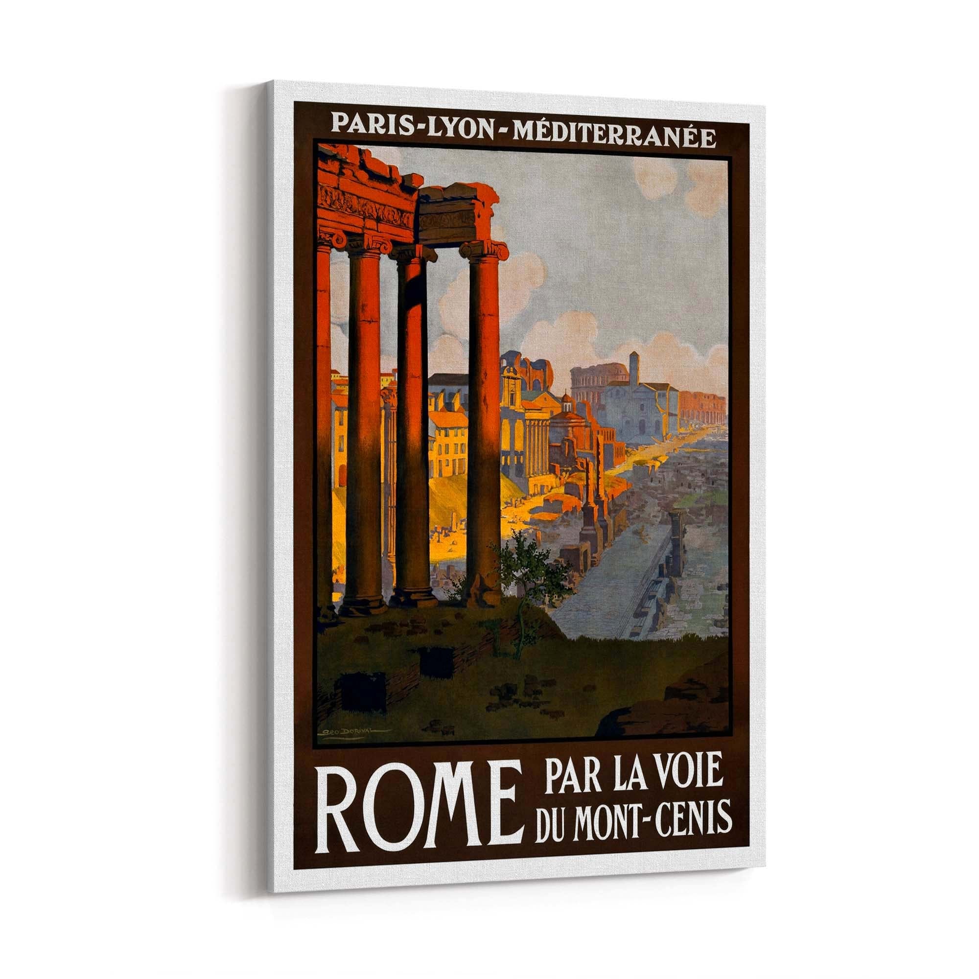 Vintage Rome Italy Tourism Advert Wall Art - The Affordable Art Company