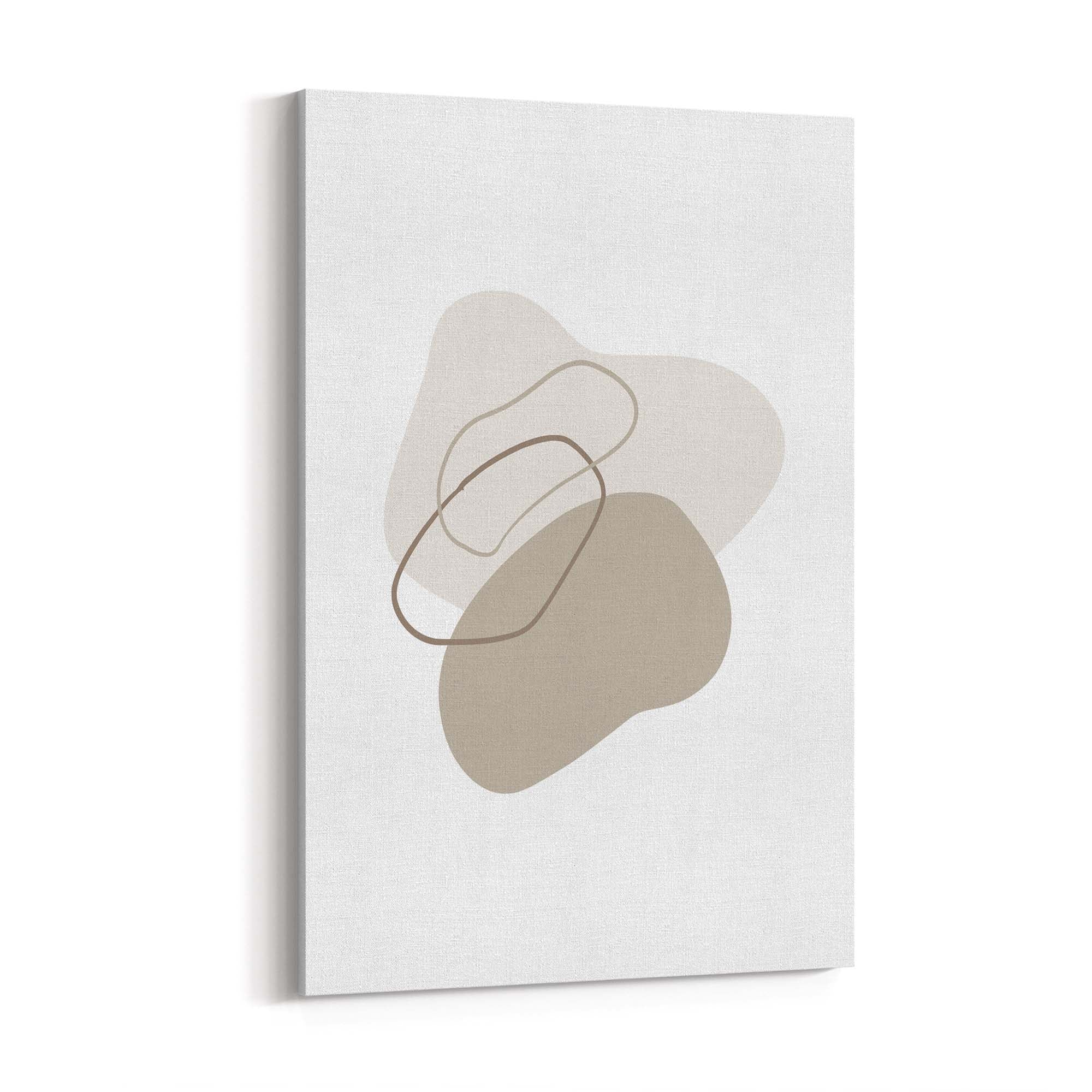 Minimal Black & White Shapes Abstract Wall Art #4 - The Affordable Art Company