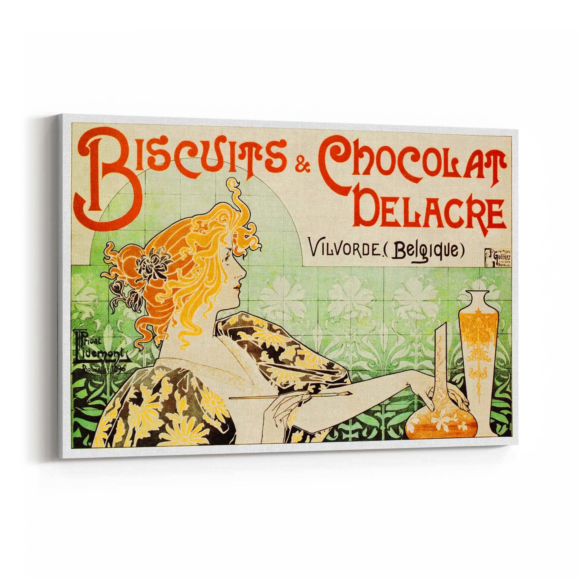 French Biscuits Cafe Vintage Advert Wall Art - The Affordable Art Company
