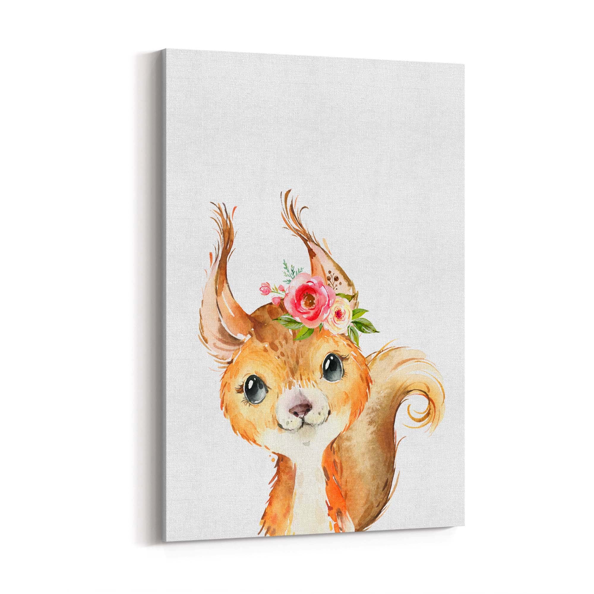 Cute Baby Squirrel Nursery Animal Gift Wall Art - The Affordable Art Company