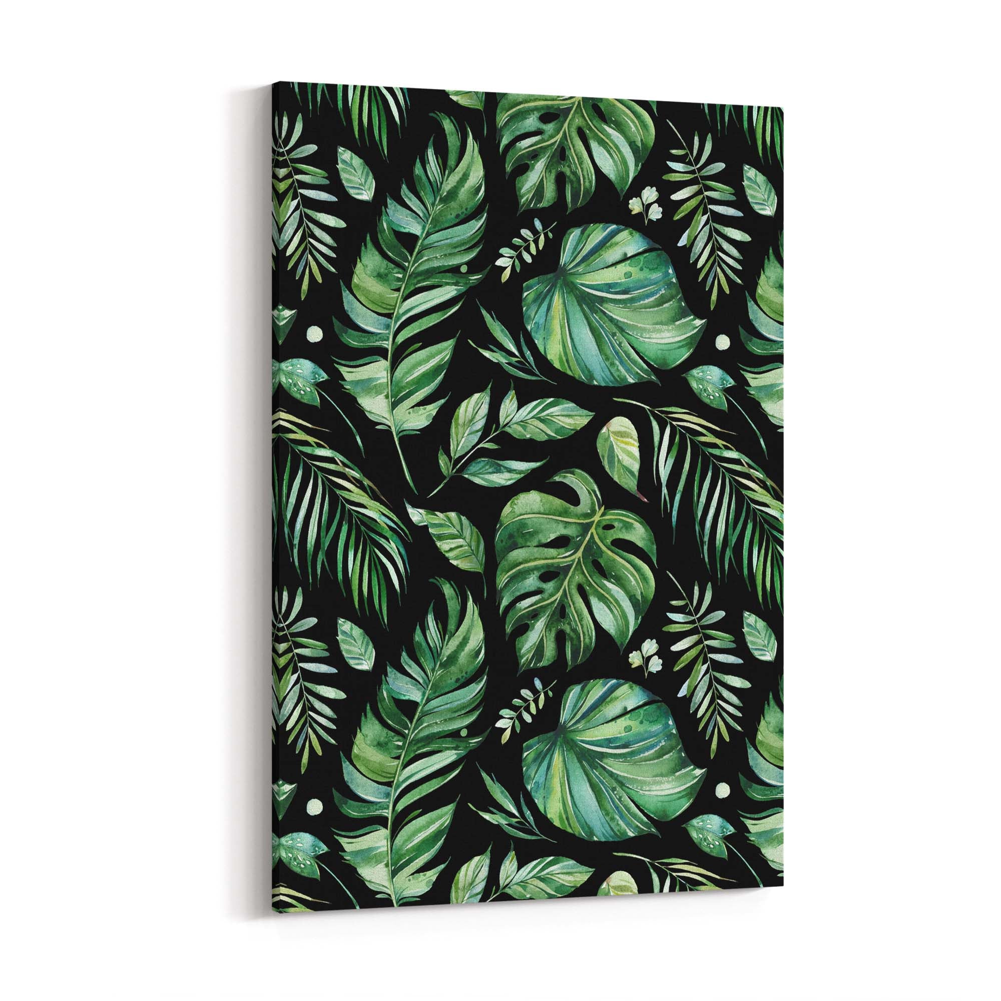 Tropical Leaf Pattern Green Plant Leaves Wall Art #4 - The Affordable Art Company