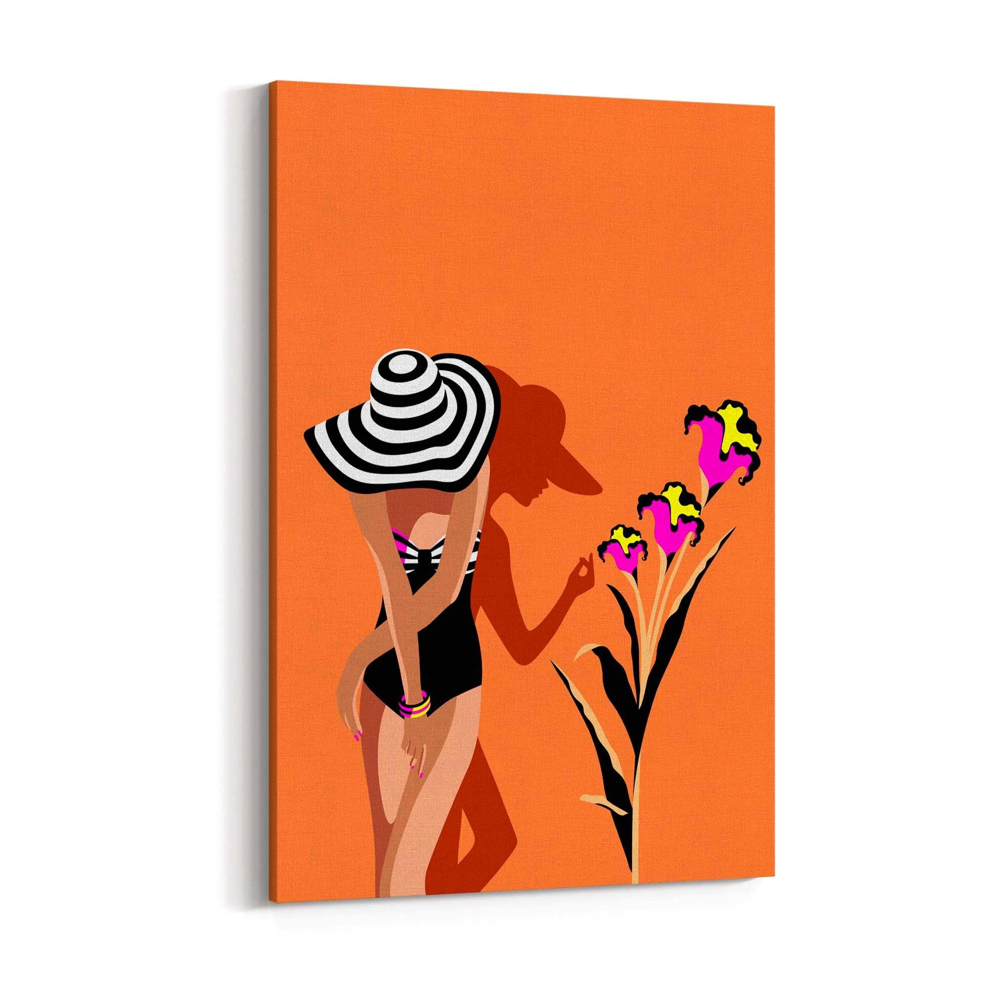 Summer Retro Fashion Model Bedroom Wall Art - The Affordable Art Company