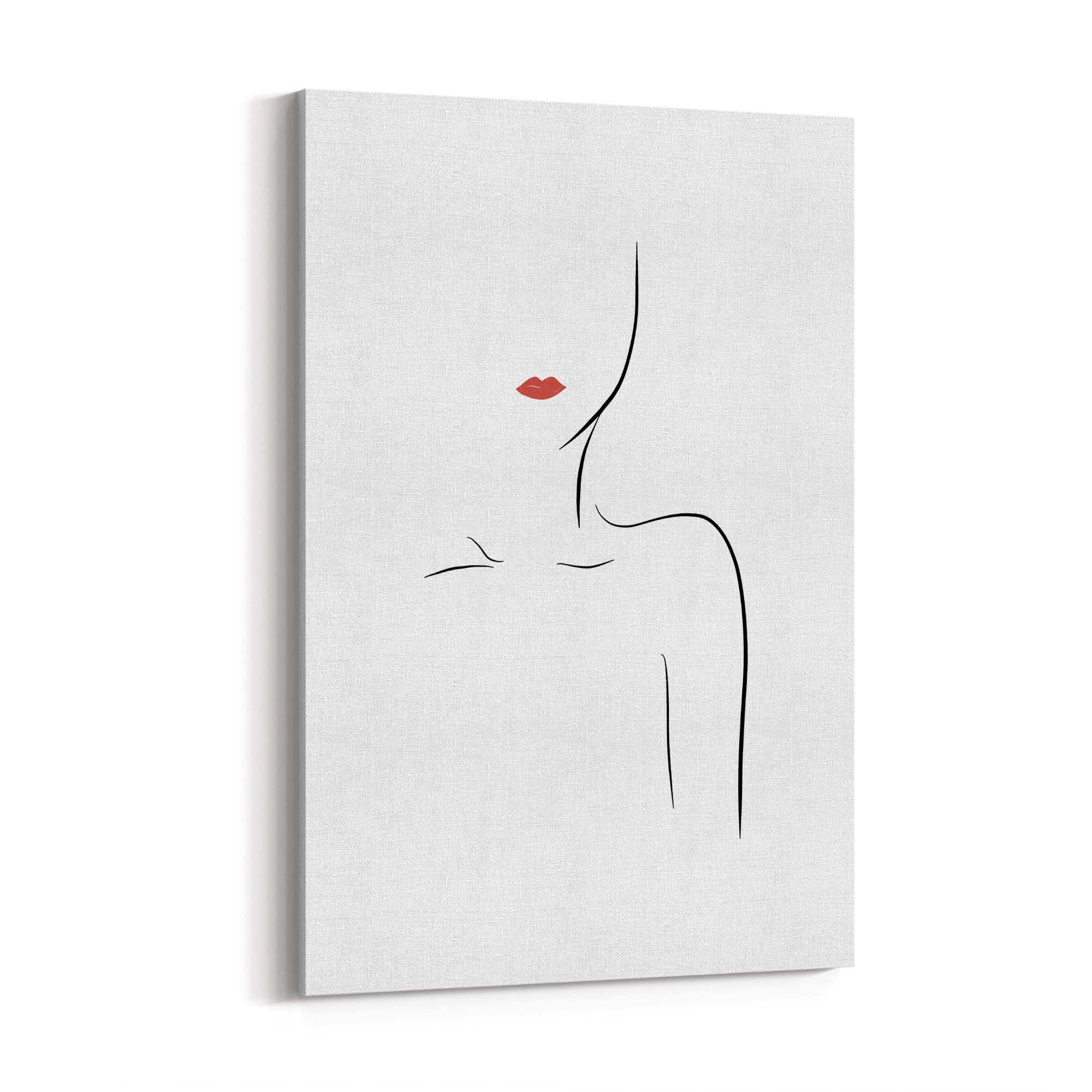 Fashion Minimal Line Drawing Bedroom Wall Art - The Affordable Art Company