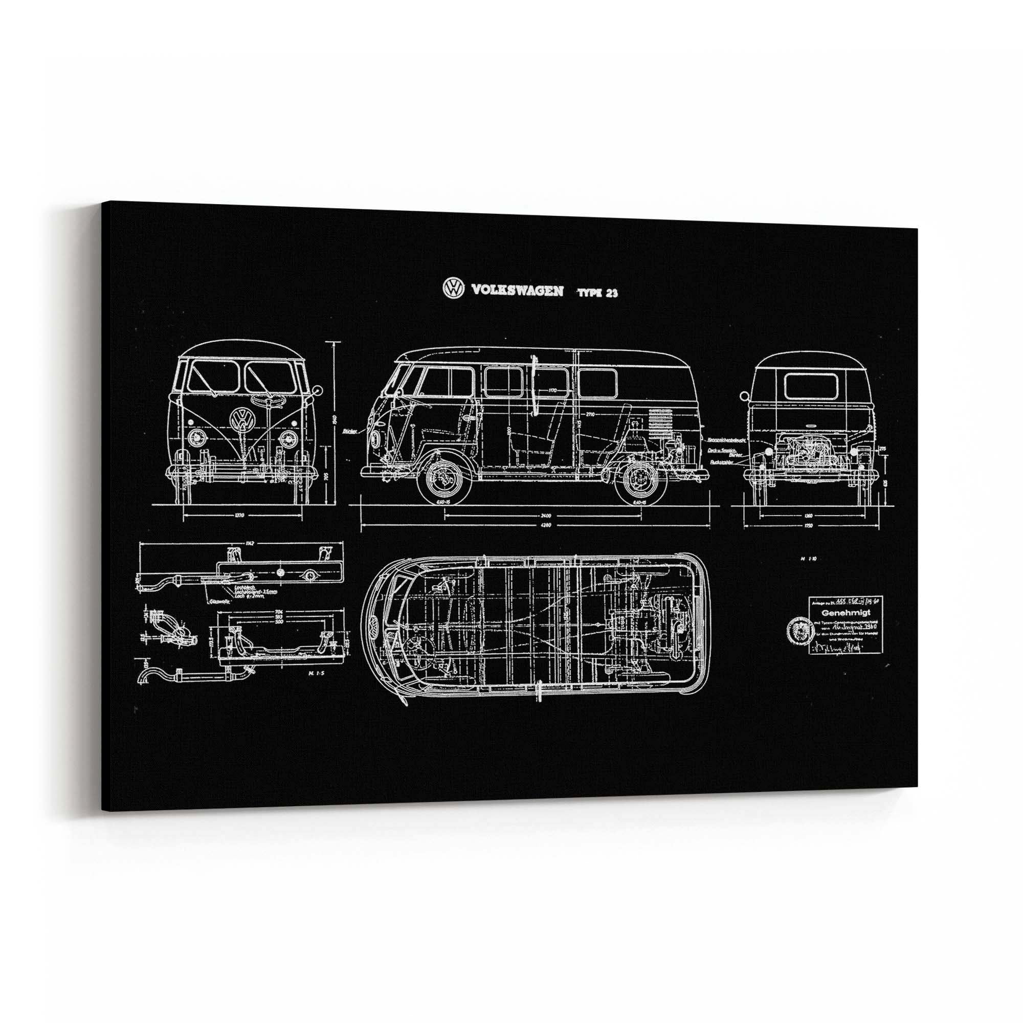 Vintage Volkswagen Camper Patent Wall Art #1 - The Affordable Art Company