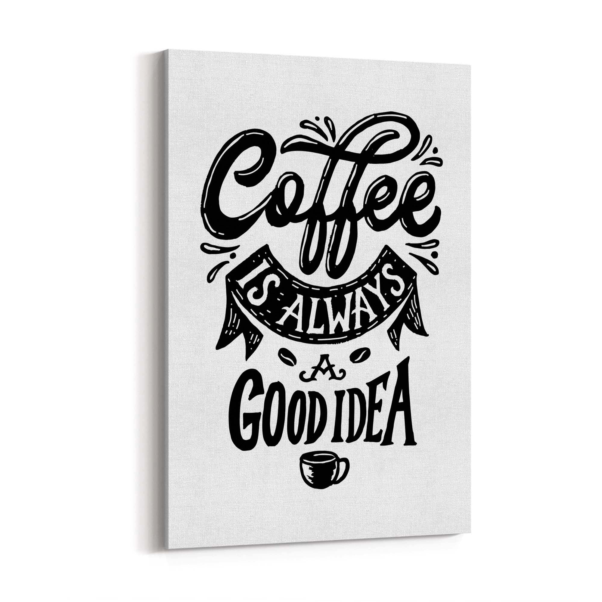 Coffee Quote Minimal Kitchen Cafe Style Wall Art #14 - The Affordable Art Company