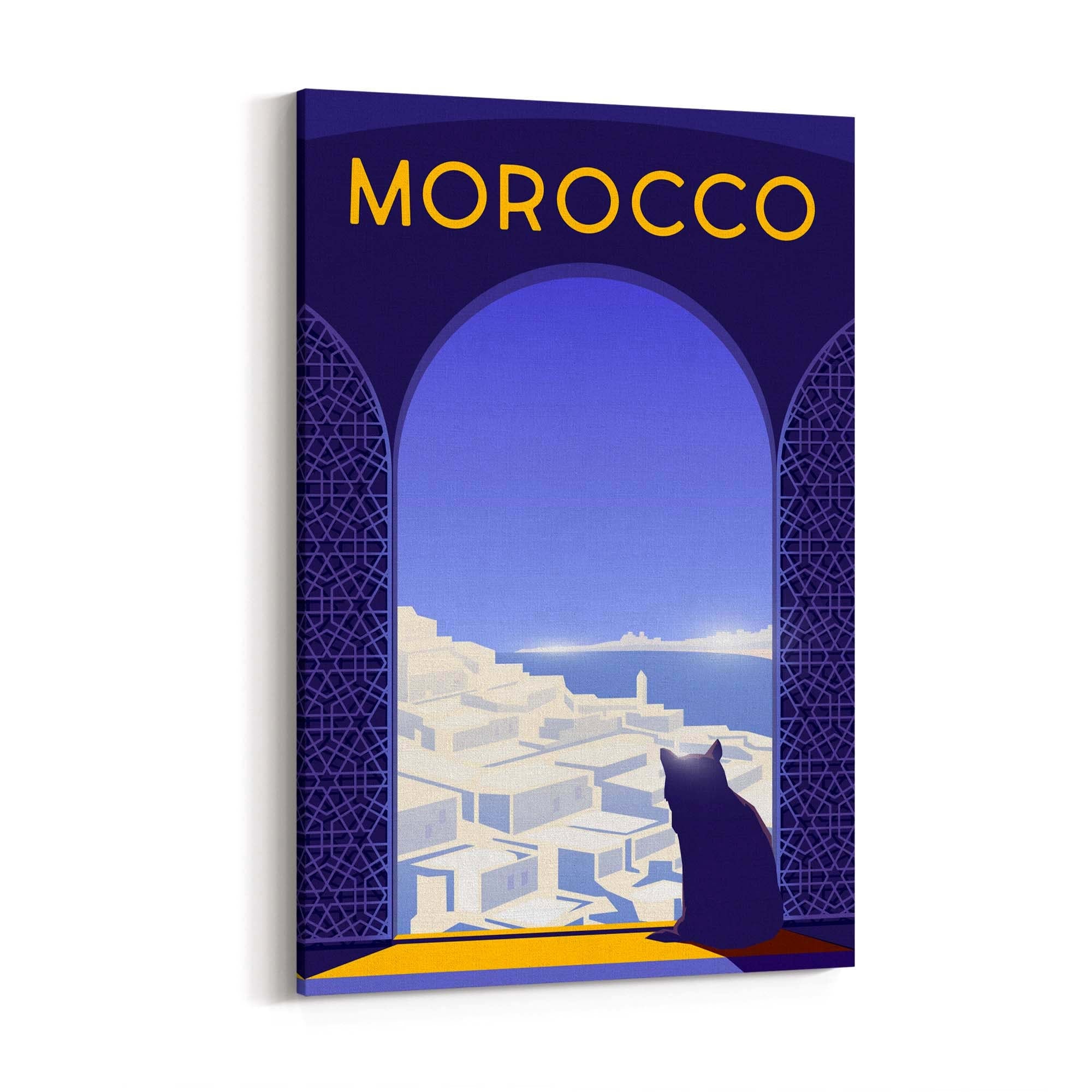 Retro Morocco Africa Travel Vintage Wall Art - The Affordable Art Company