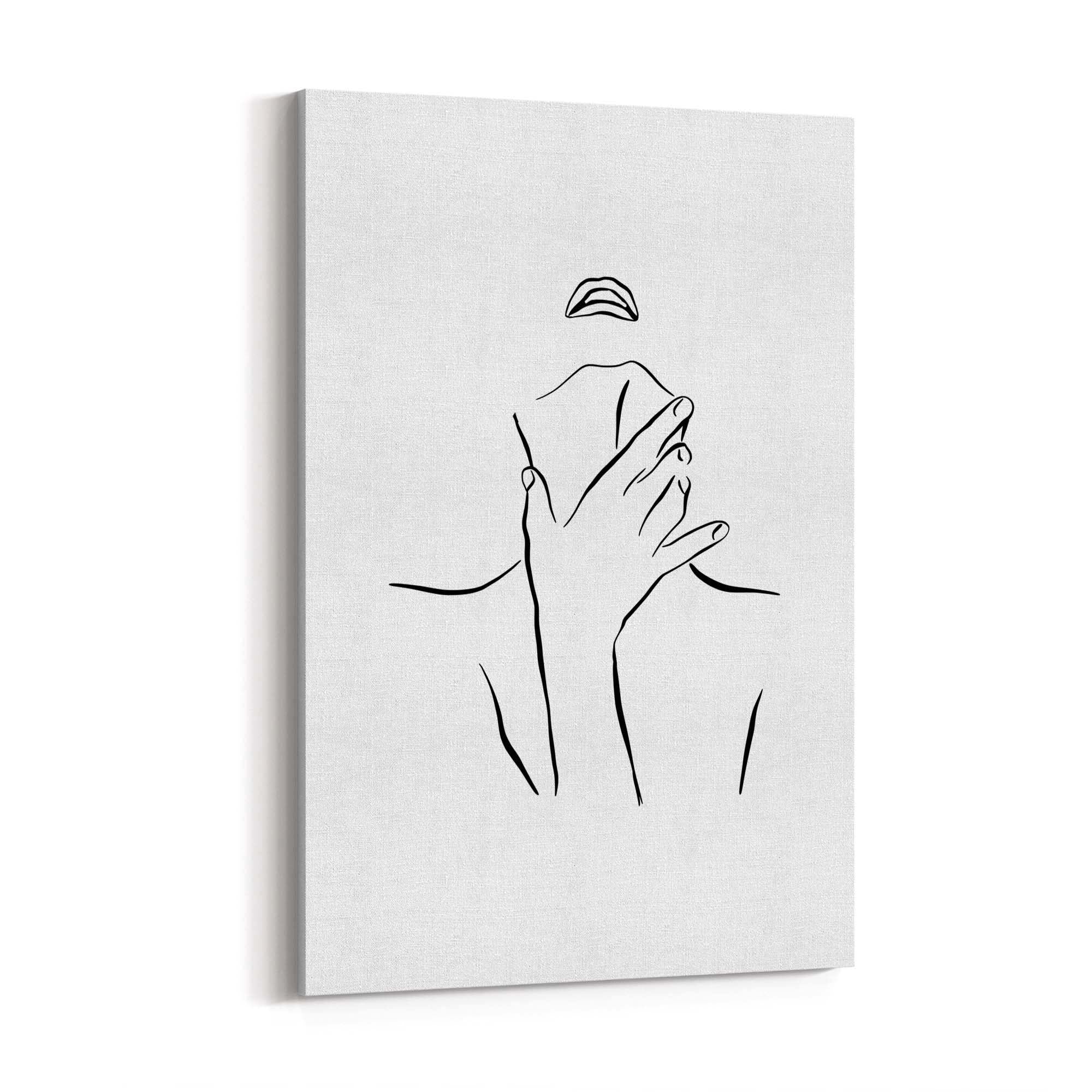 Provocative Female Line Girls Bedroom Wall Art - The Affordable Art Company