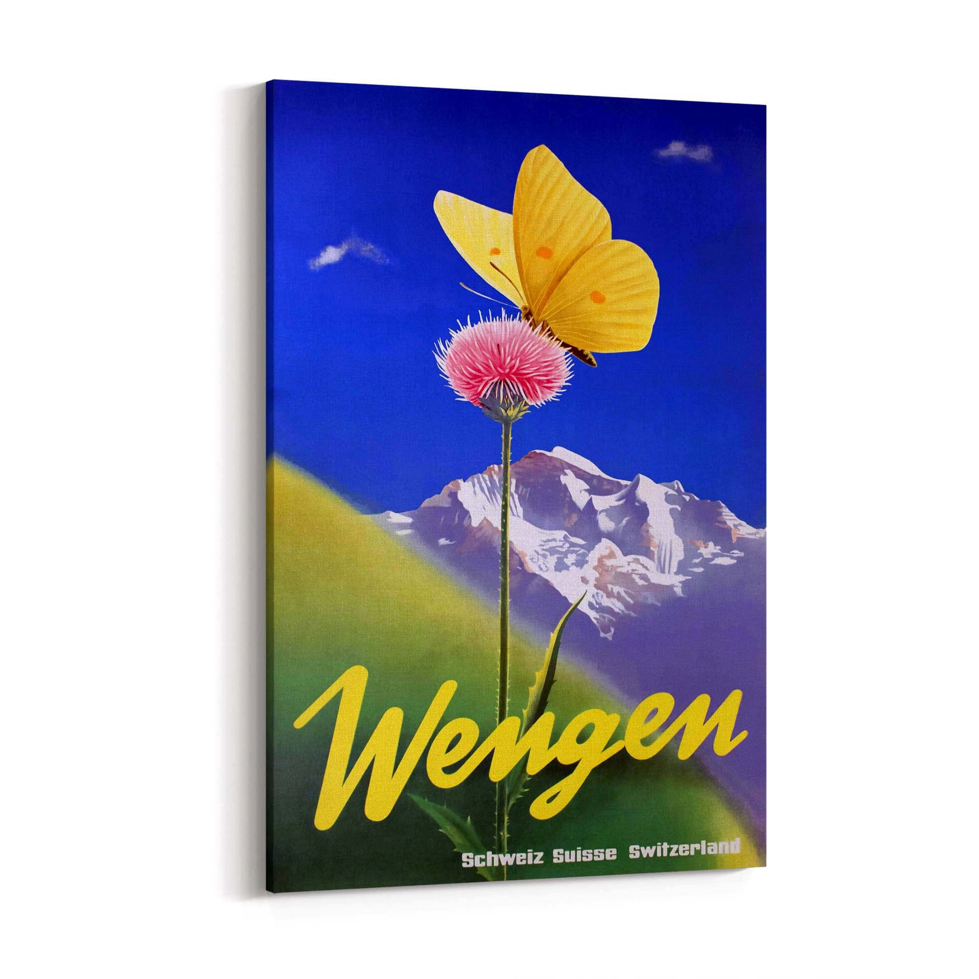 Wengen Switzerland Vintage Travel Advert Wall Art - The Affordable Art Company
