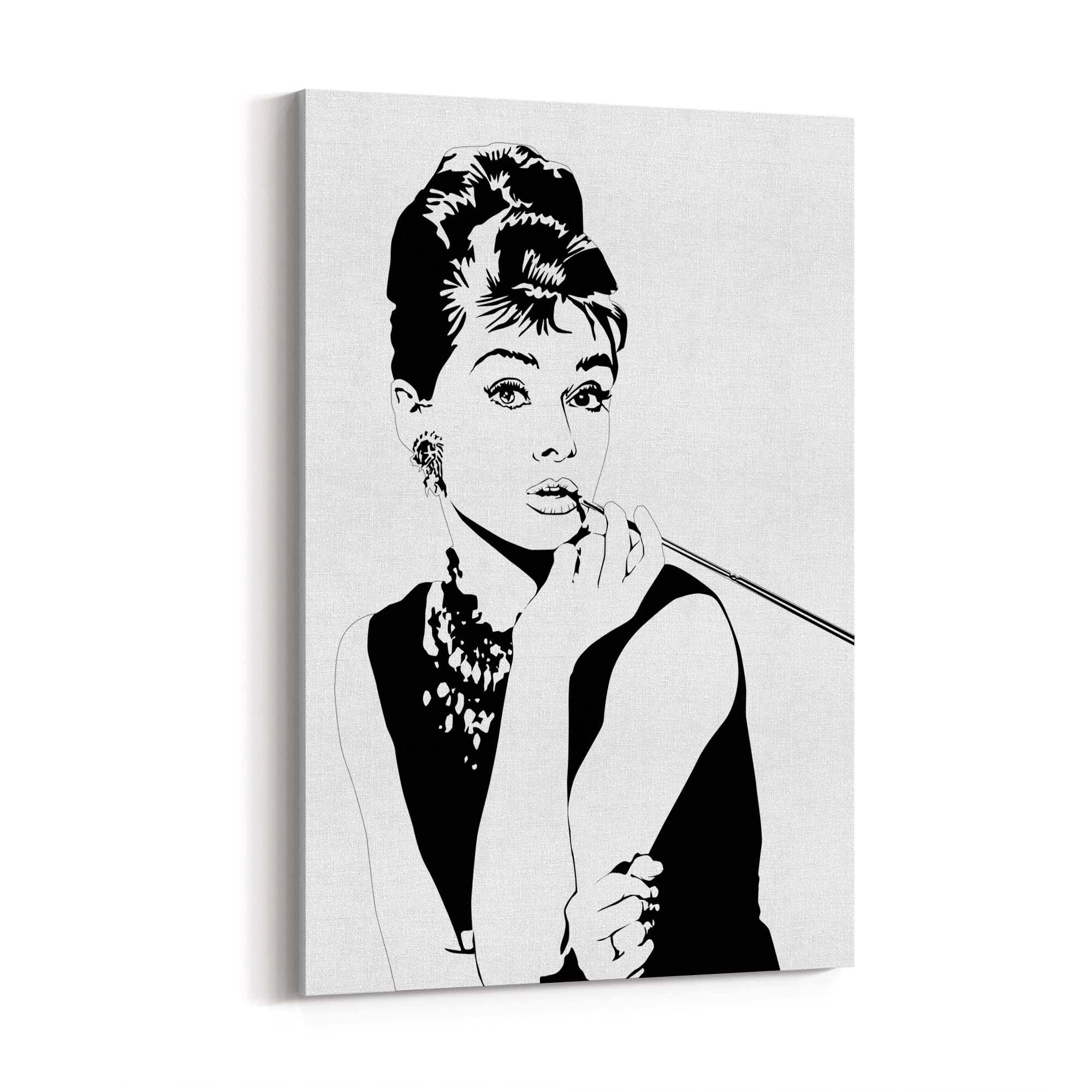 Audrey Hepburn Art - Black & White