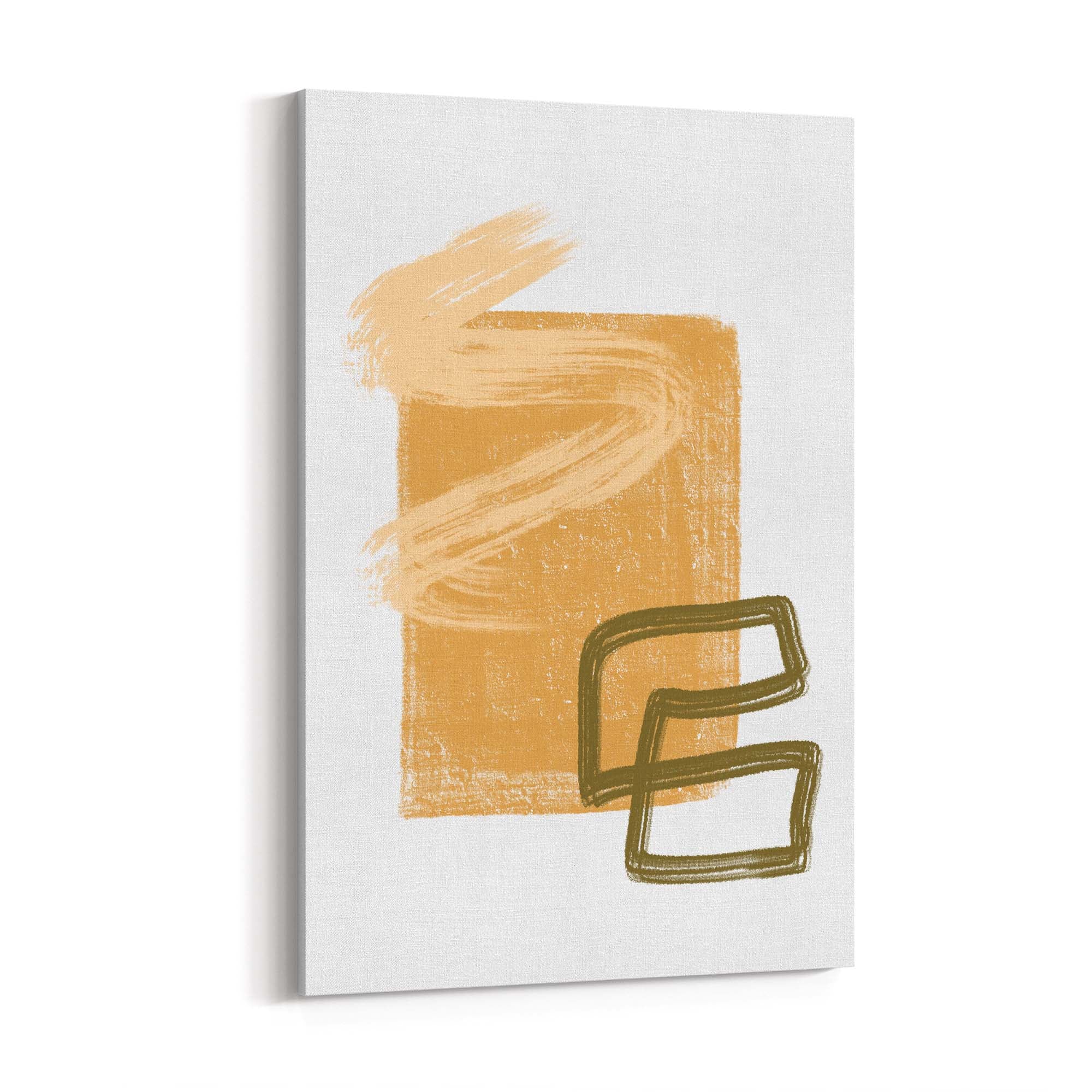 Rough Abstract Minimal Painting Line Wall Art #1 - The Affordable Art Company