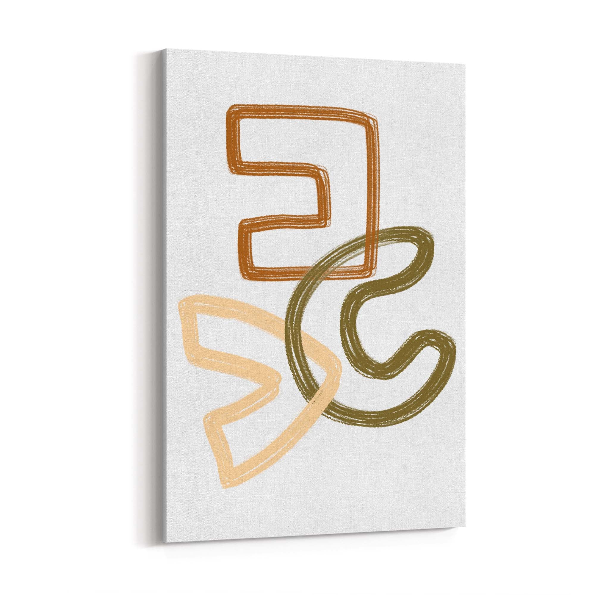 Flower Minimal Abstract Floral Wall Art - The Affordable Art Company