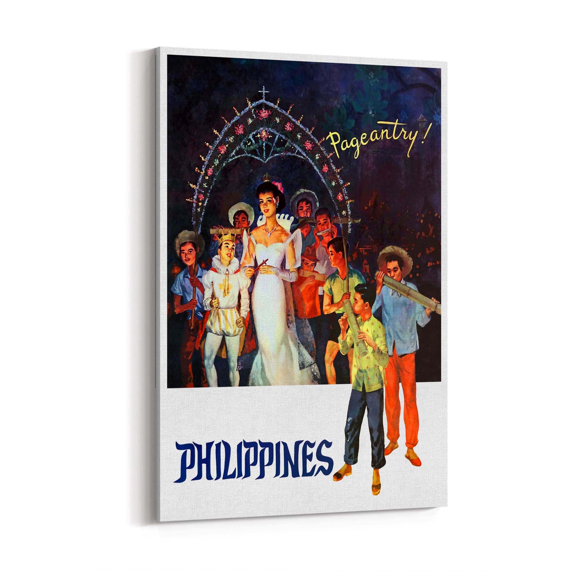 Philippines Pageantry Vintage Travel Advert Wall Art - The Affordable Art Company