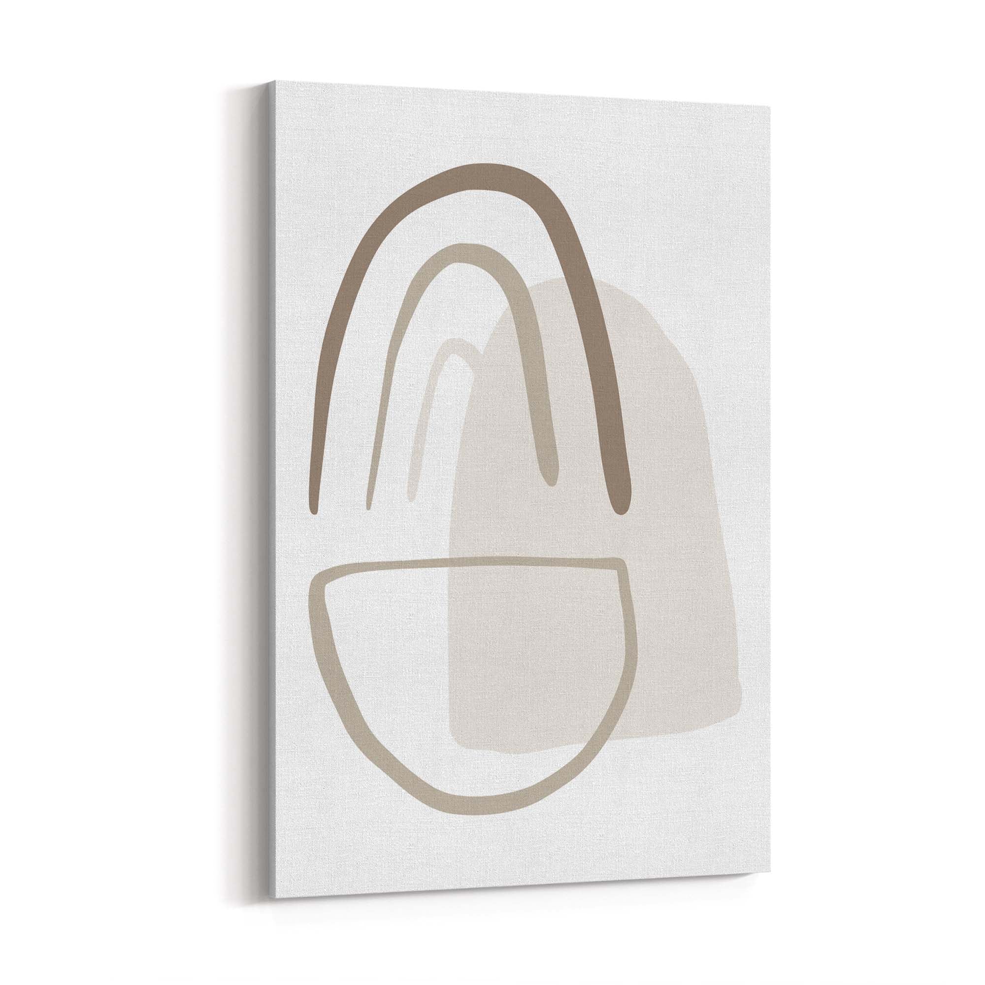 Minimal Black & White Shapes Abstract Wall Art #7 - The Affordable Art Company