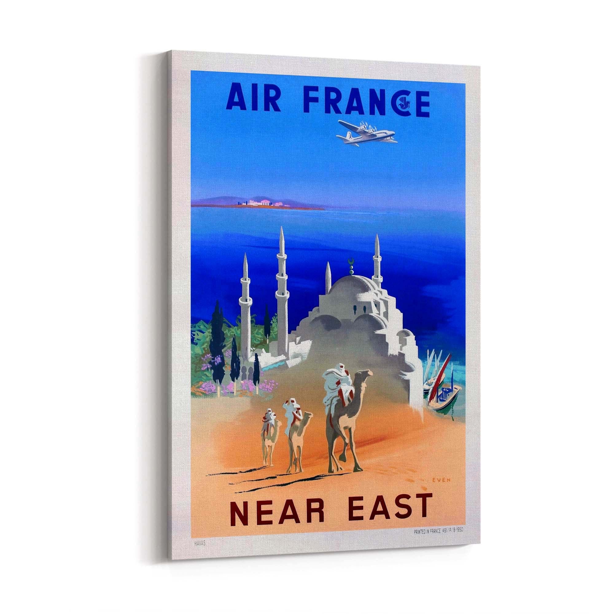 Air France to Egypt Vintage Travel Advert Wall Art - The Affordable Art Company