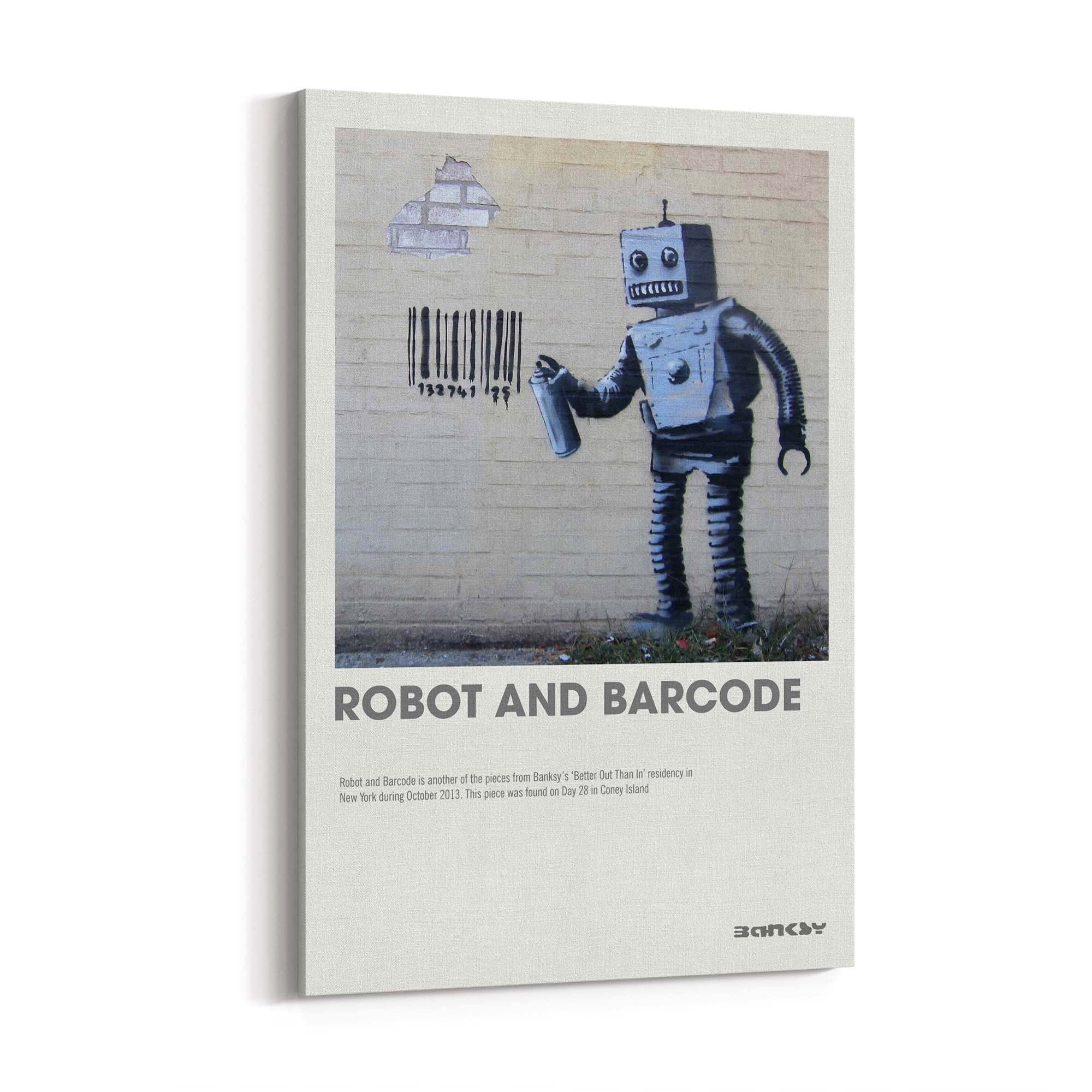 Banksy "Robot & Barcode" Graffiti Gallery Wall Art - The Affordable Art Company