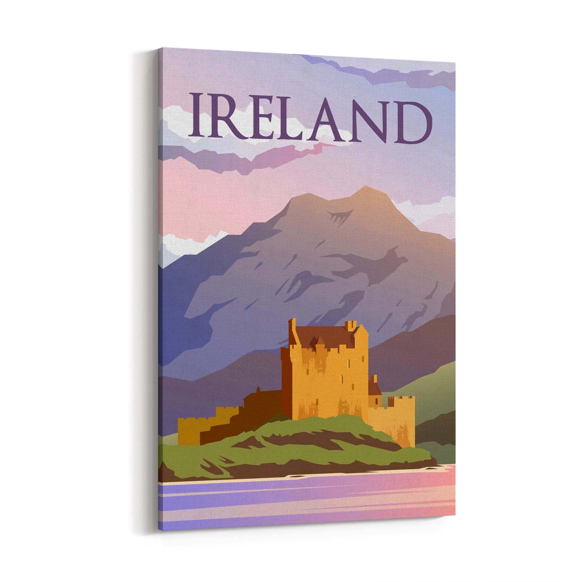 Retro Ireland European Travel Vintage Wall Art - The Affordable Art Company