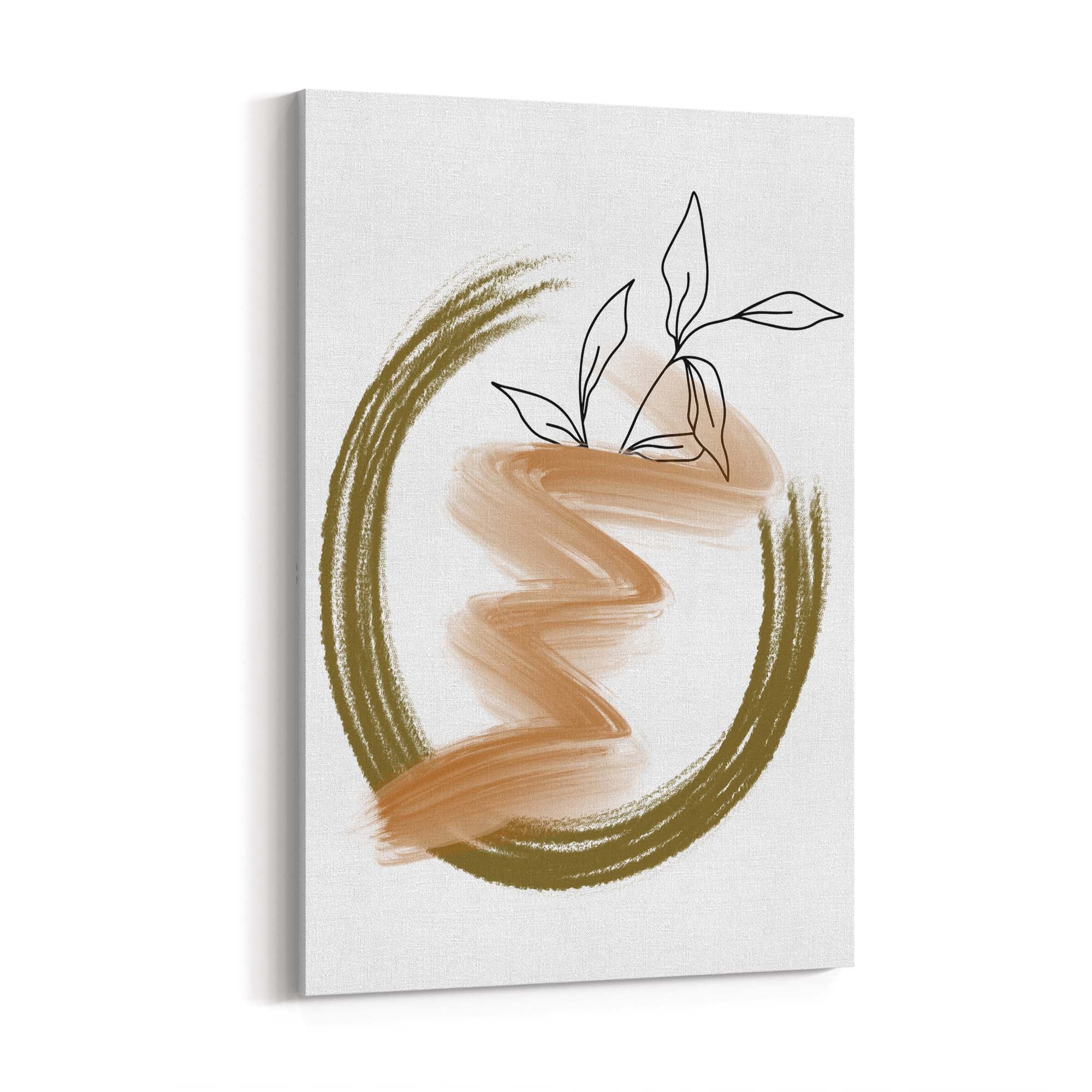 Plant Abstract Minimal Retro Drawing Wall Art #3 - The Affordable Art Company