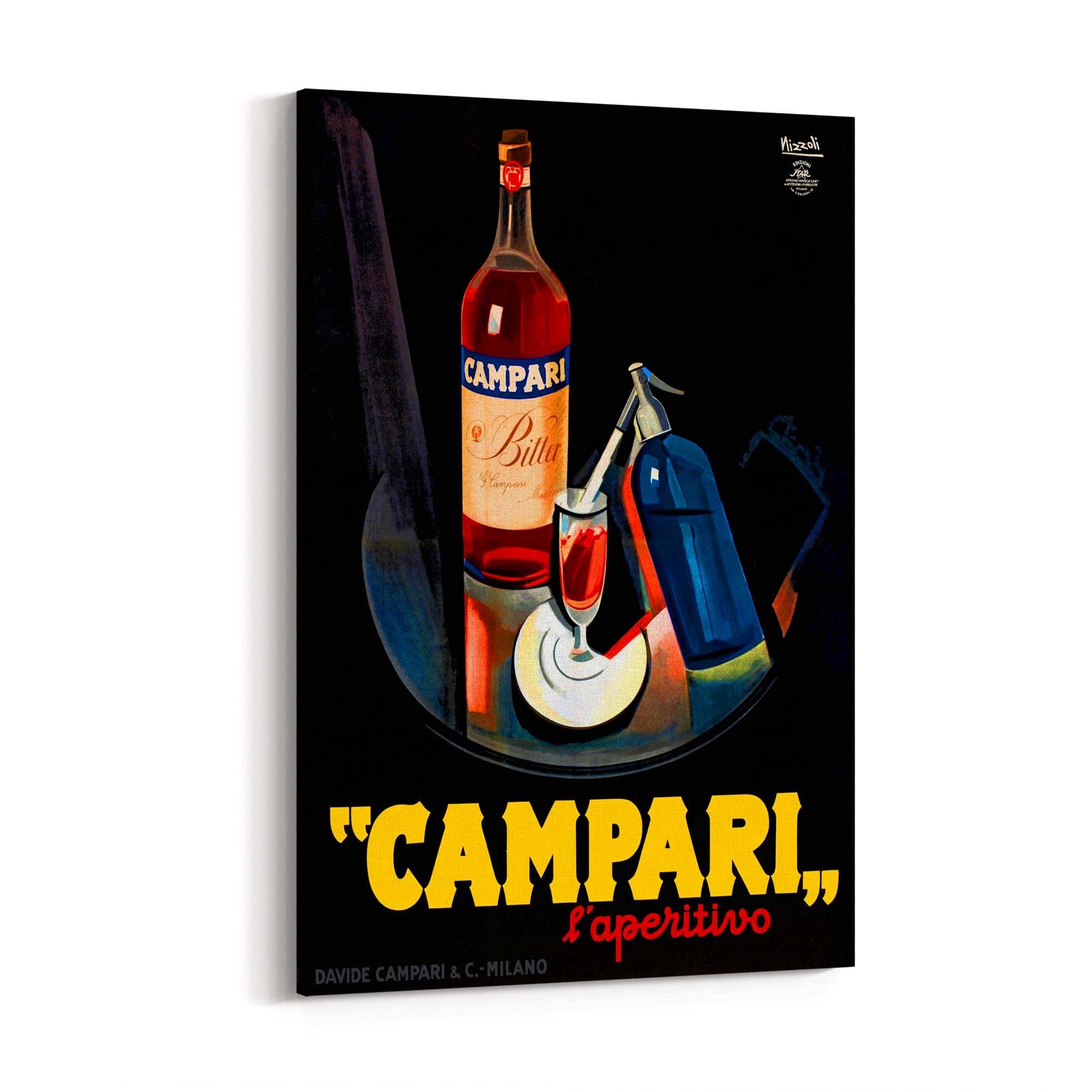 Vintage Campari Advert Italian Restaurant Wall Art #3 - The Affordable Art Company