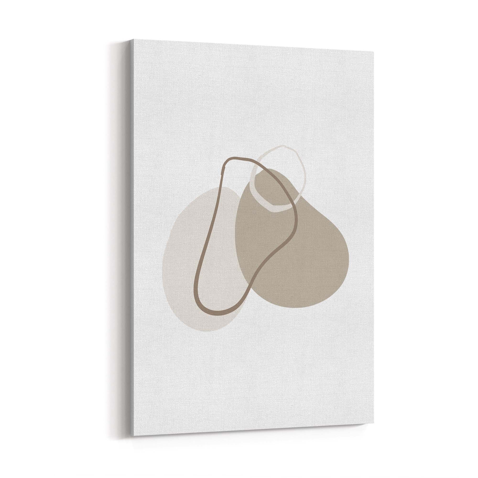 Minimal Black & White Shapes Abstract Wall Art #2 - The Affordable Art Company
