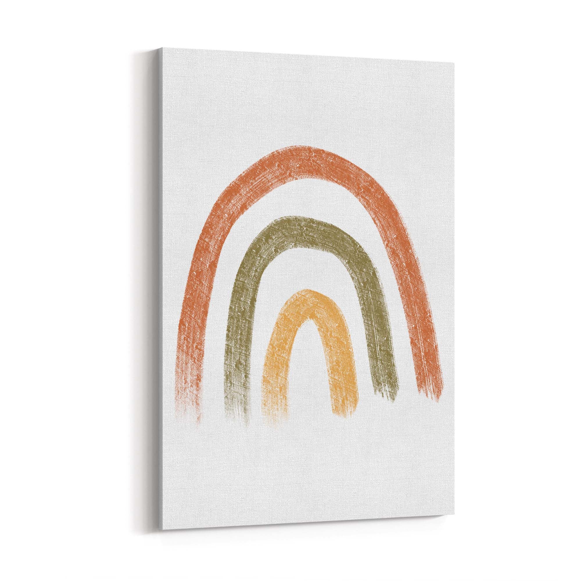 Minimal Abstract Rainbow Nursery Decor Wall Art - The Affordable Art Company