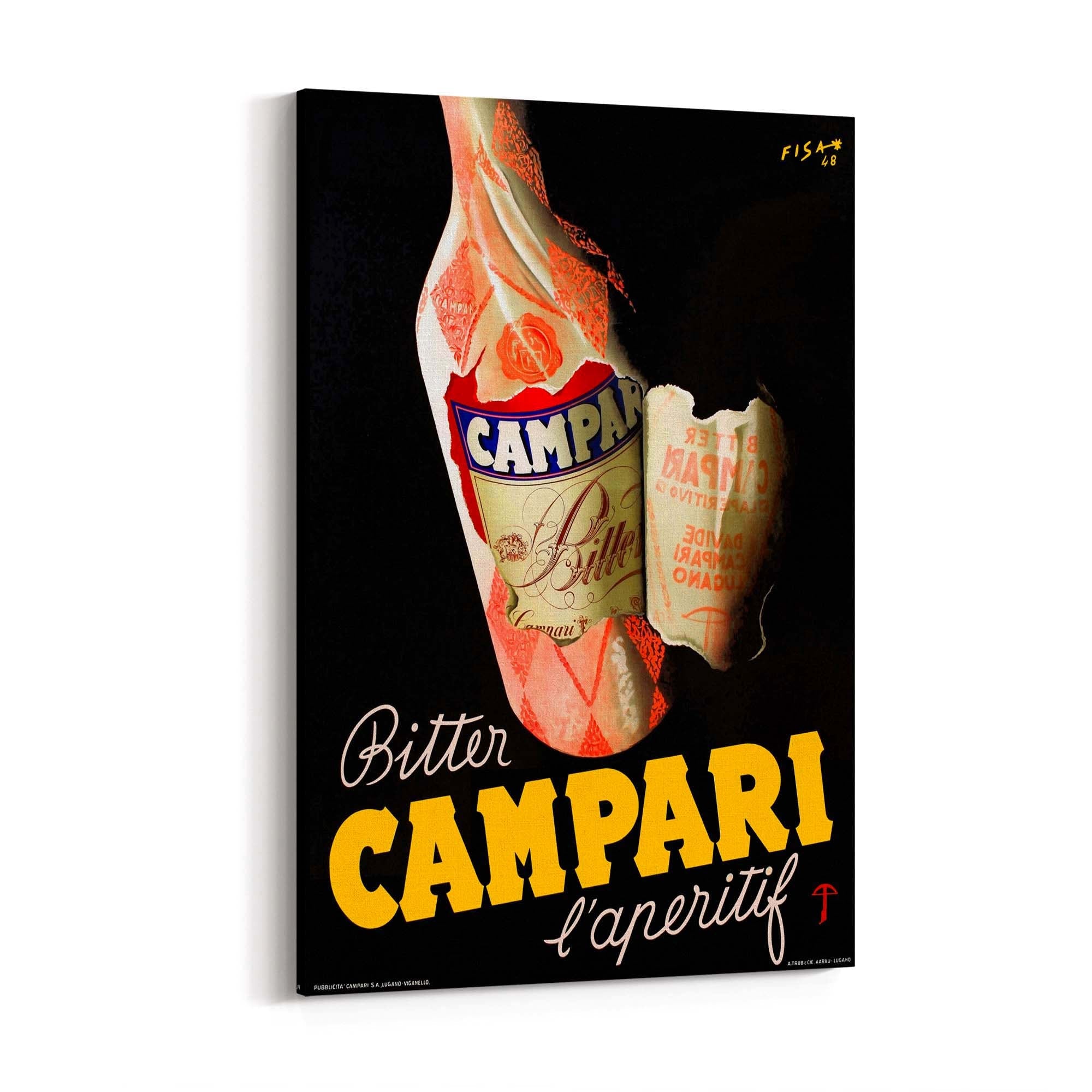 Vintage Campari Advert Italian Restaurant Wall Art #2 - The Affordable Art Company