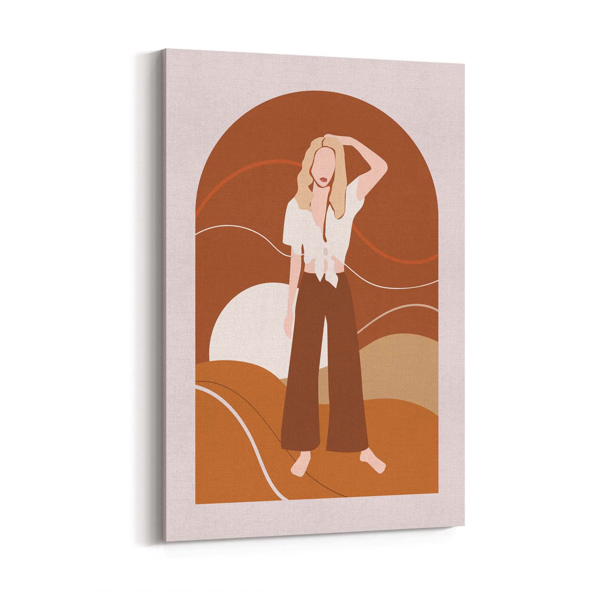 Boho Chic Fashion Girl Retro Bedroom Wall Art #2 - The Affordable Art Company