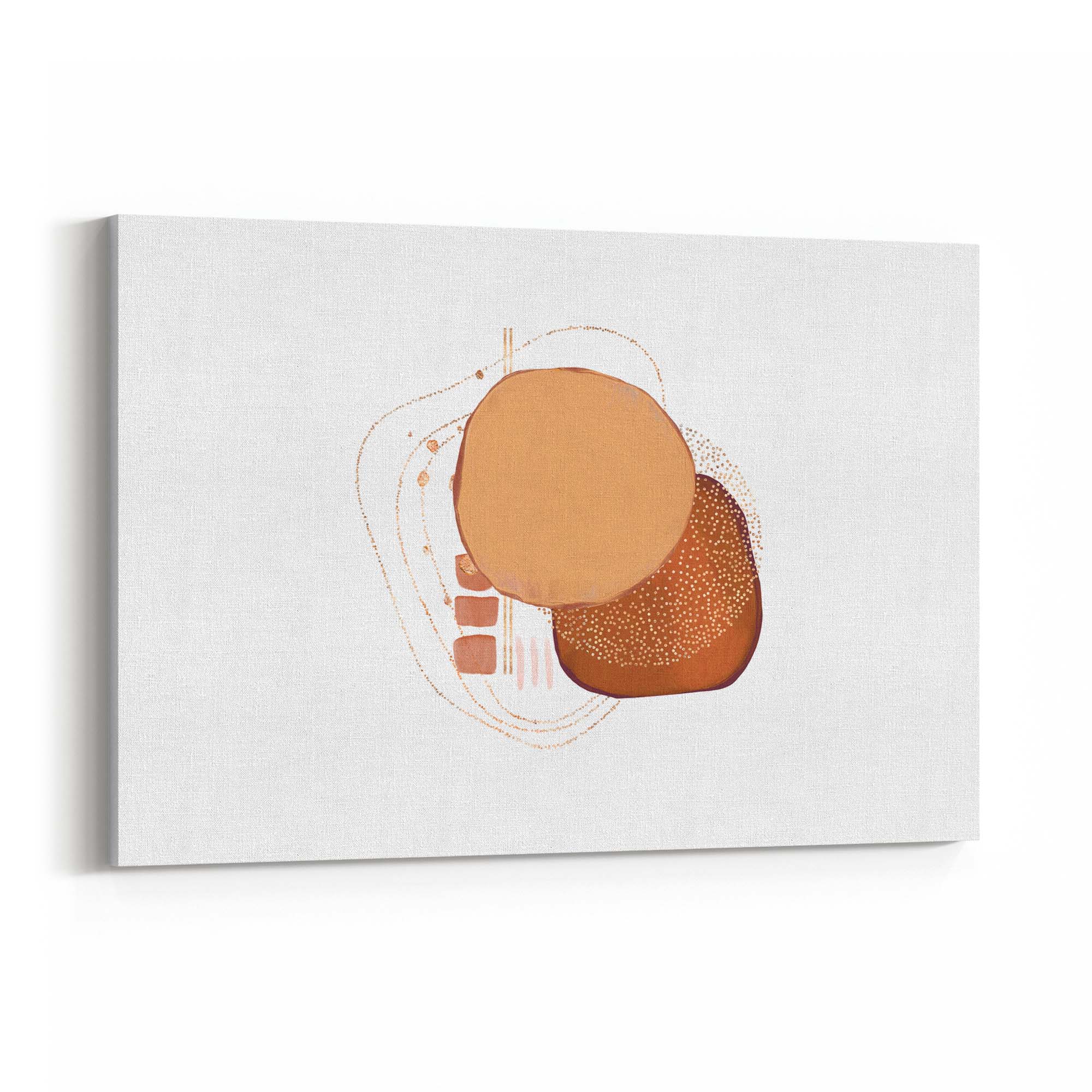 Abstract Wall Art - Bronze Dot Print