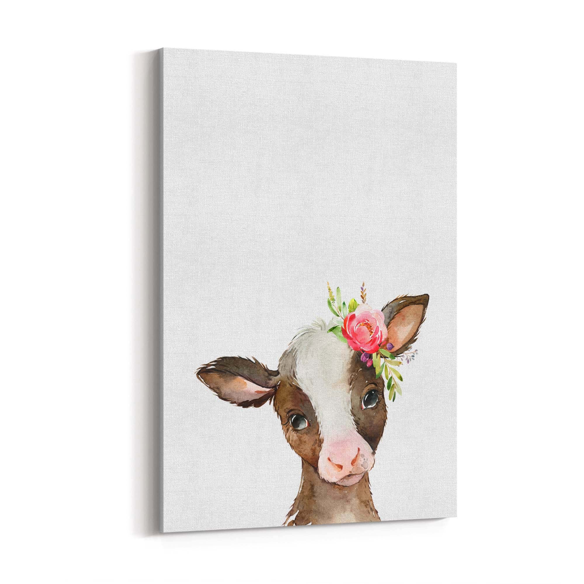 Cute Baby Cow Nursery Animal Gift Wall Art #2 - The Affordable Art Company