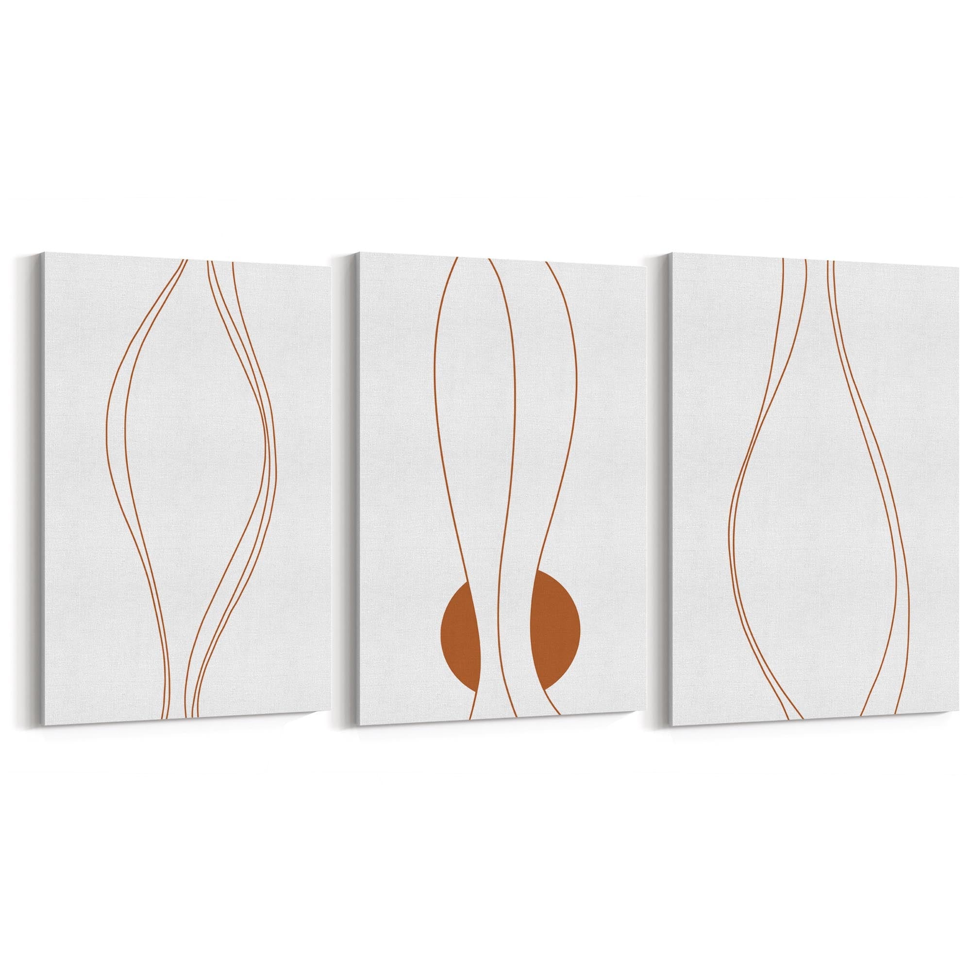 Set of Lines In Motion Abstract Minimal Wall Art #2 - The Affordable Art Company