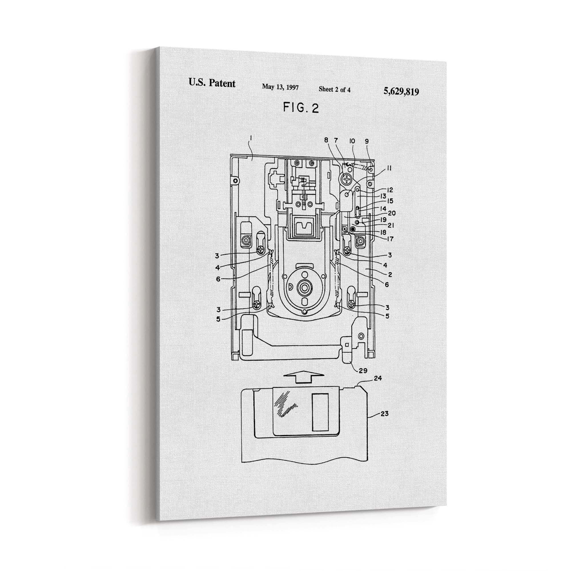 Vintage Floppy Disk Patent Wall Art #2 - The Affordable Art Company