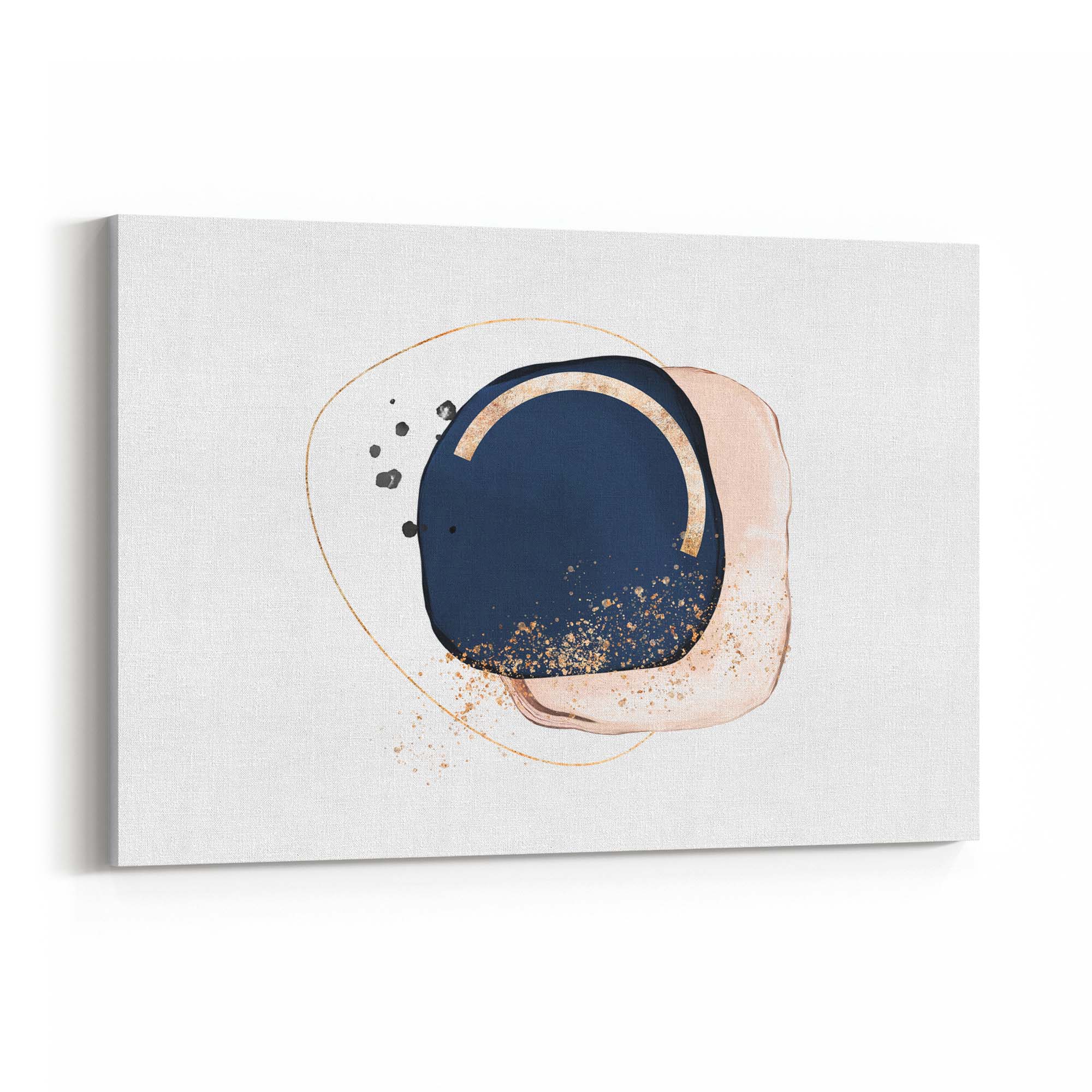 Abstract Wall Art Print - Pink & Gold