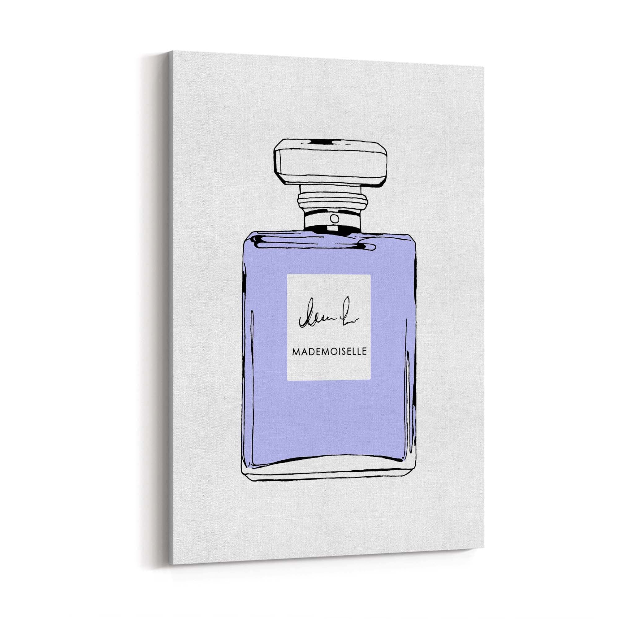 Purple Minimal Perfume Bottle Fashion Wall Art - The Affordable Art Company