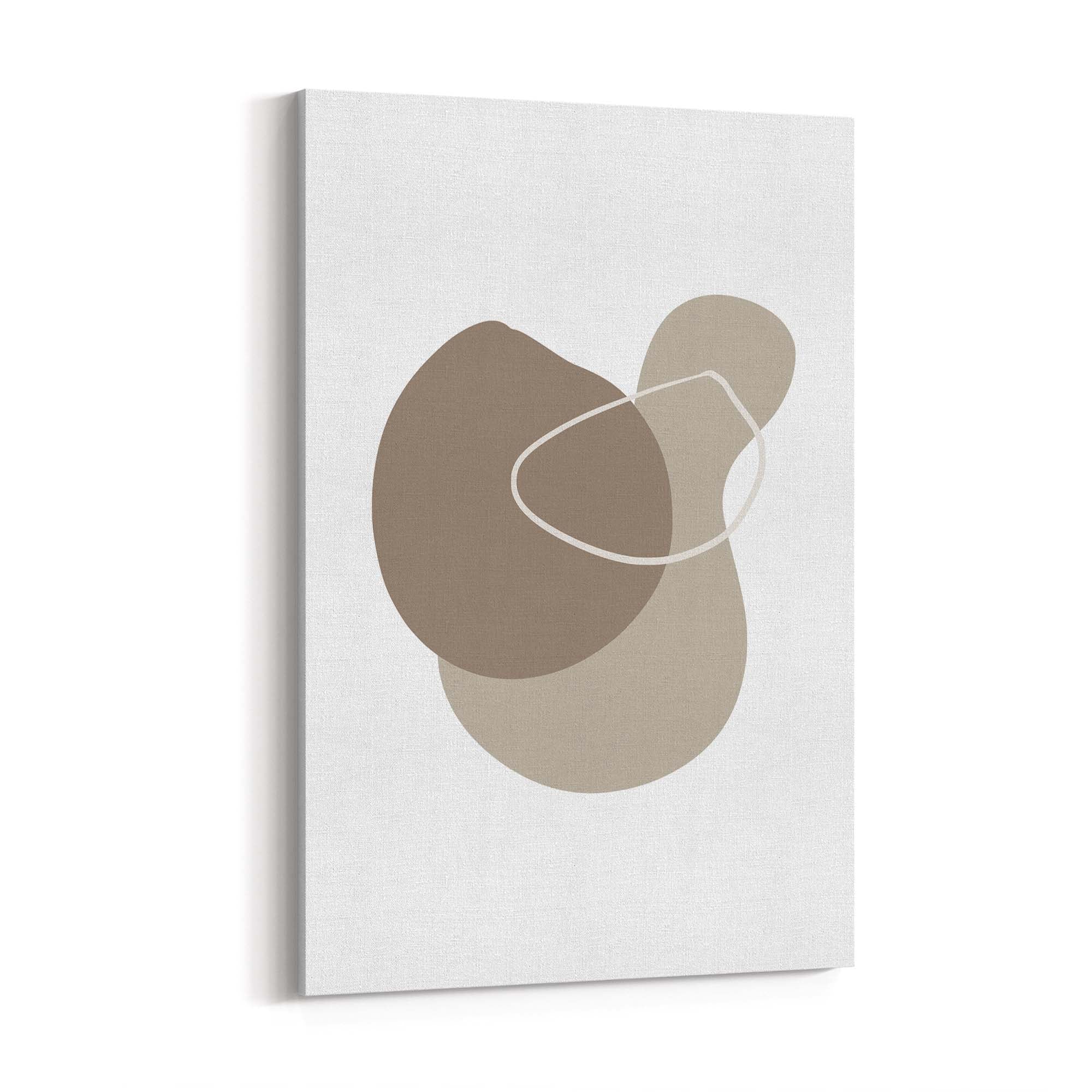 Minimal Black & White Shapes Abstract Wall Art #5 - The Affordable Art Company