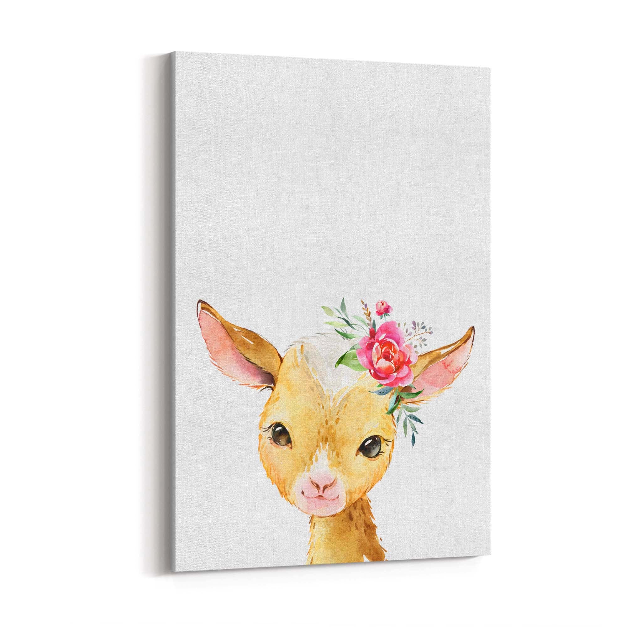 Cute Baby Goat Nursery Animal Gift Wall Art - The Affordable Art Company