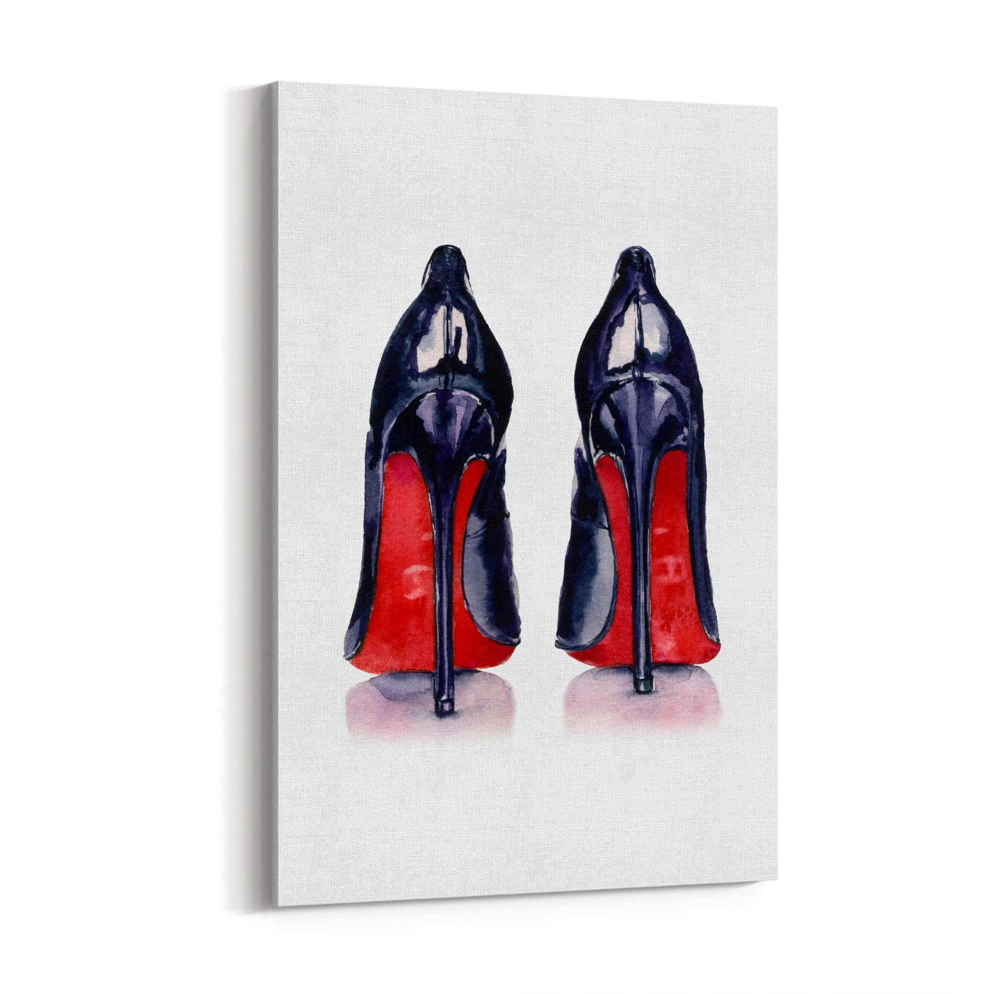 Cute Black Heels Fashion Girls Bedroom Wall Art #1 - The Affordable Art Company
