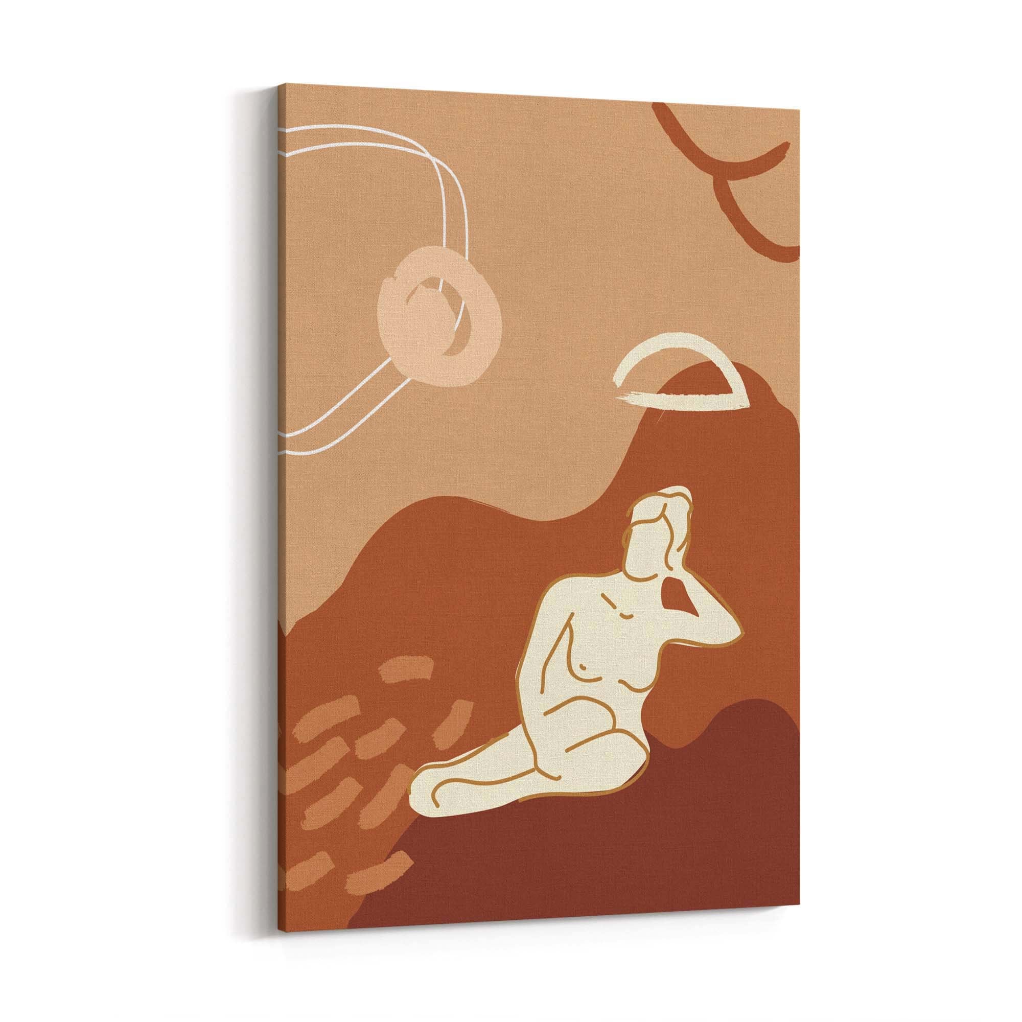 Minimal Greek Goddess Retro Abstract Wall Art - The Affordable Art Company