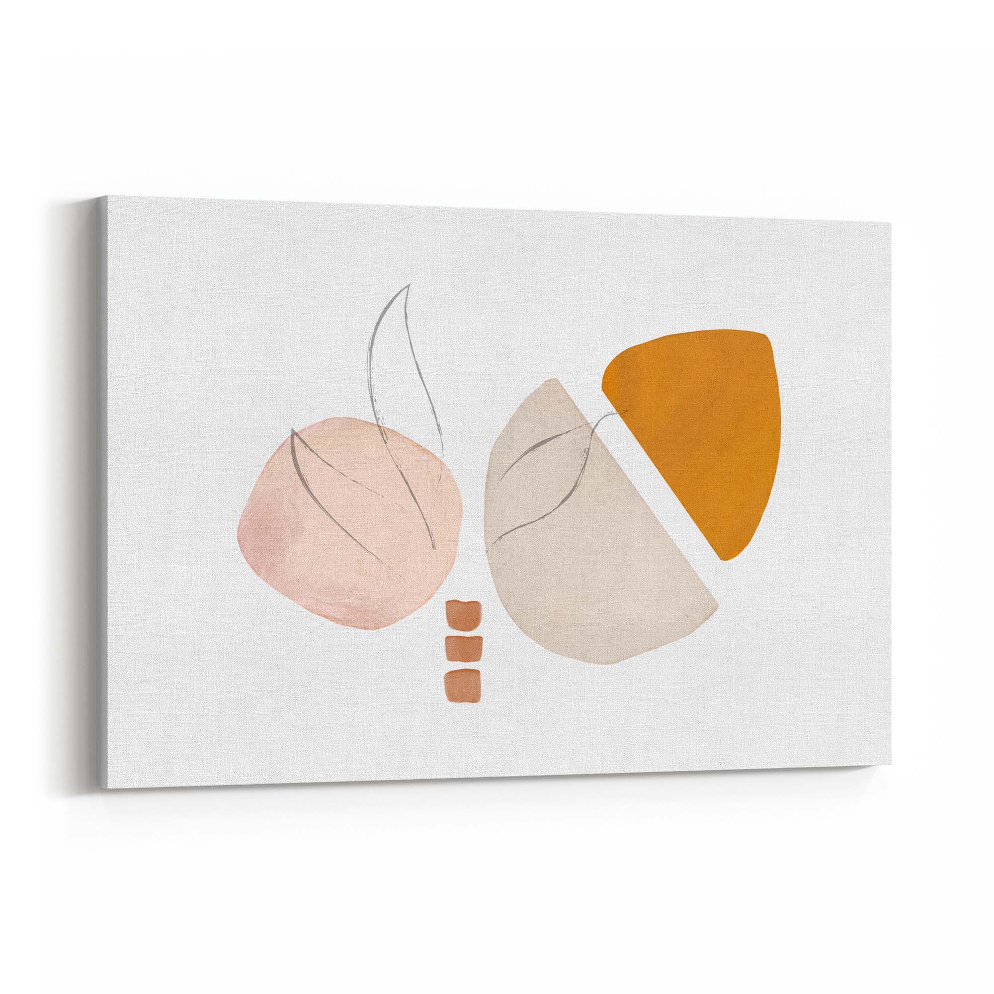 Abstract Wall Art - Pastel Palm Tree