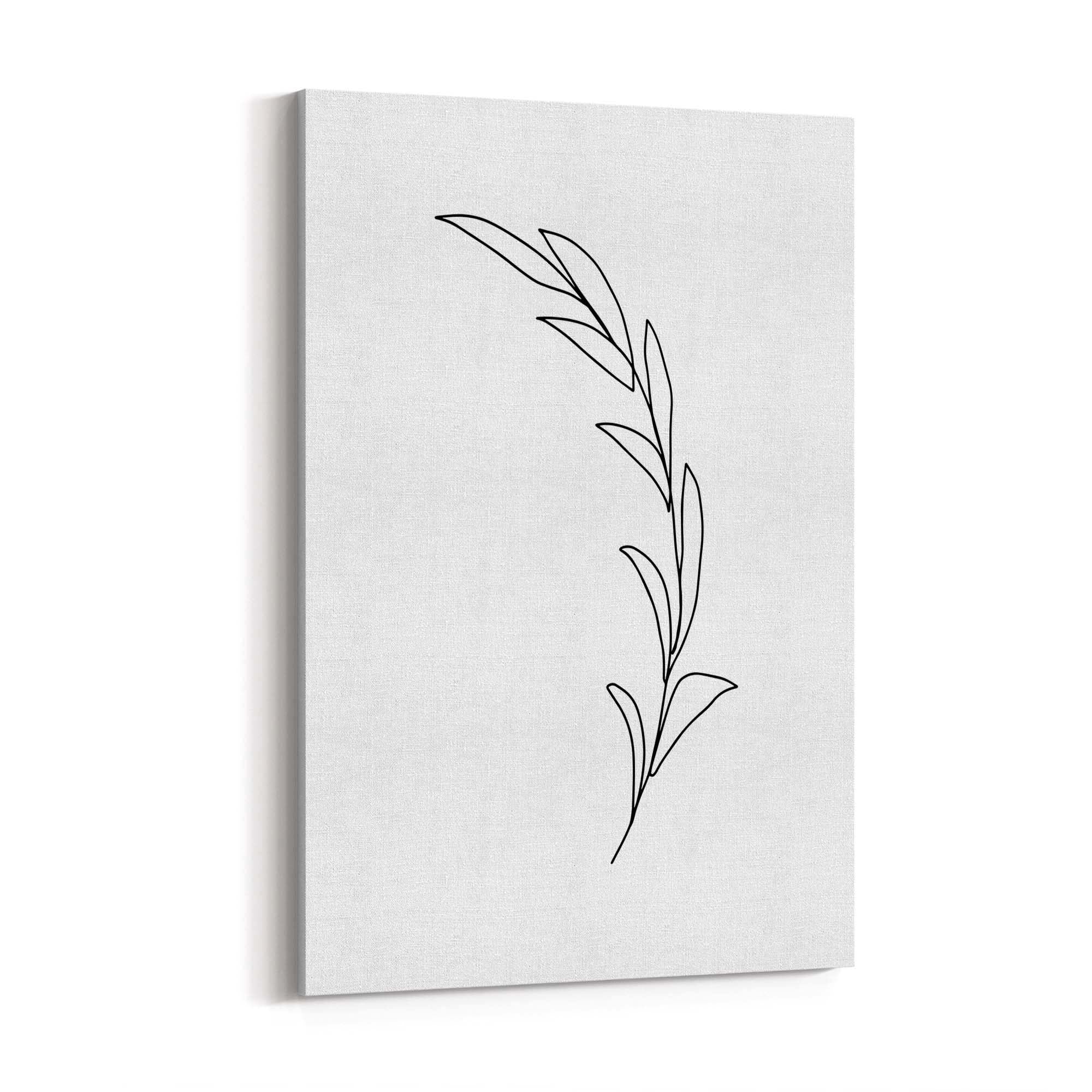 Minimal Floral Drawing Flower Abstract Wall Art #43 - The Affordable Art Company