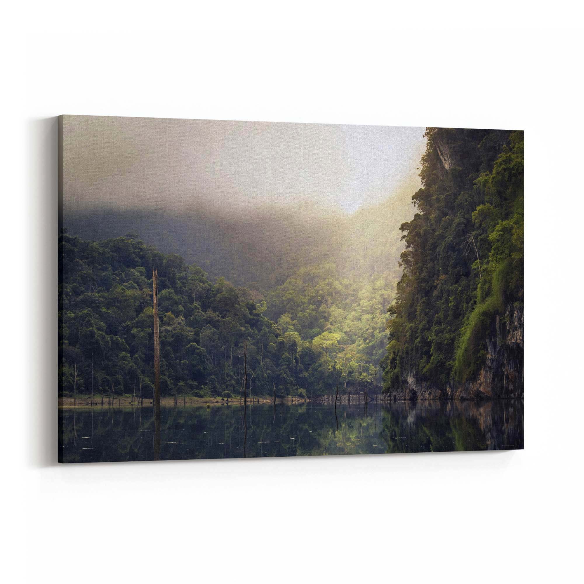 Calming Lake Landscape Photograph Wall Art - The Affordable Art Company