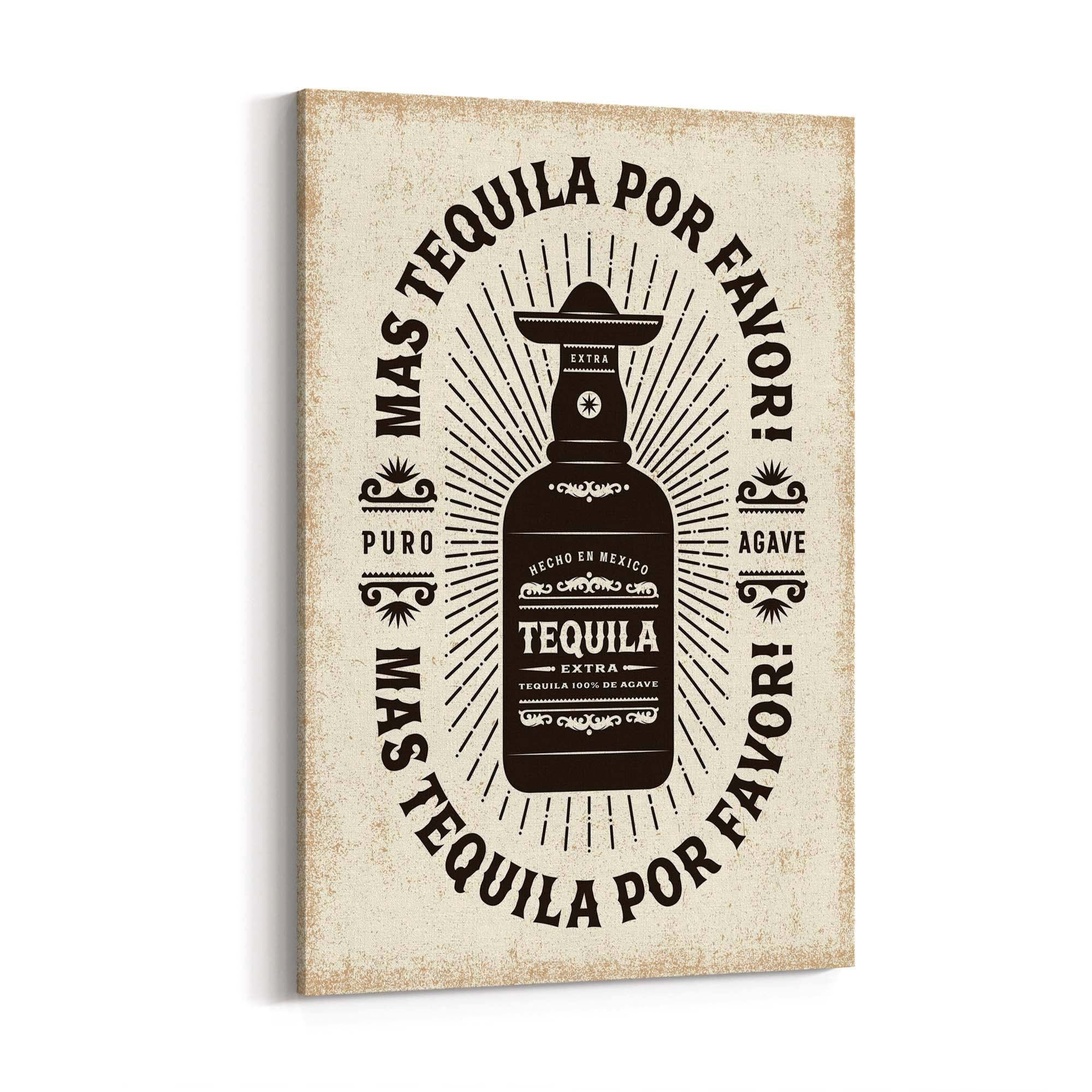 Tequila Vintage Advert Bar Pub Hotel Wall Art - The Affordable Art Company
