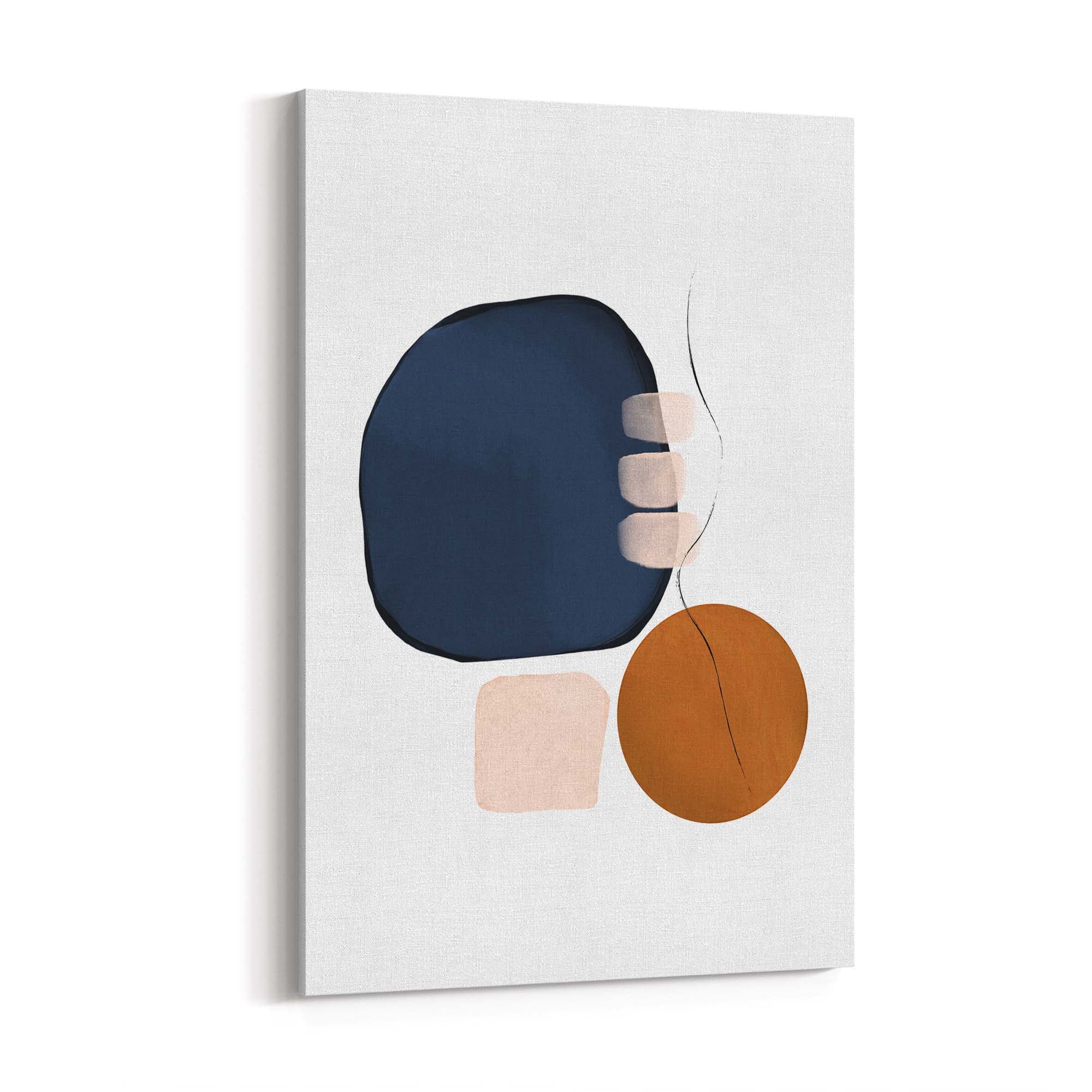 Abstract Wall Art Print - Navy Stone