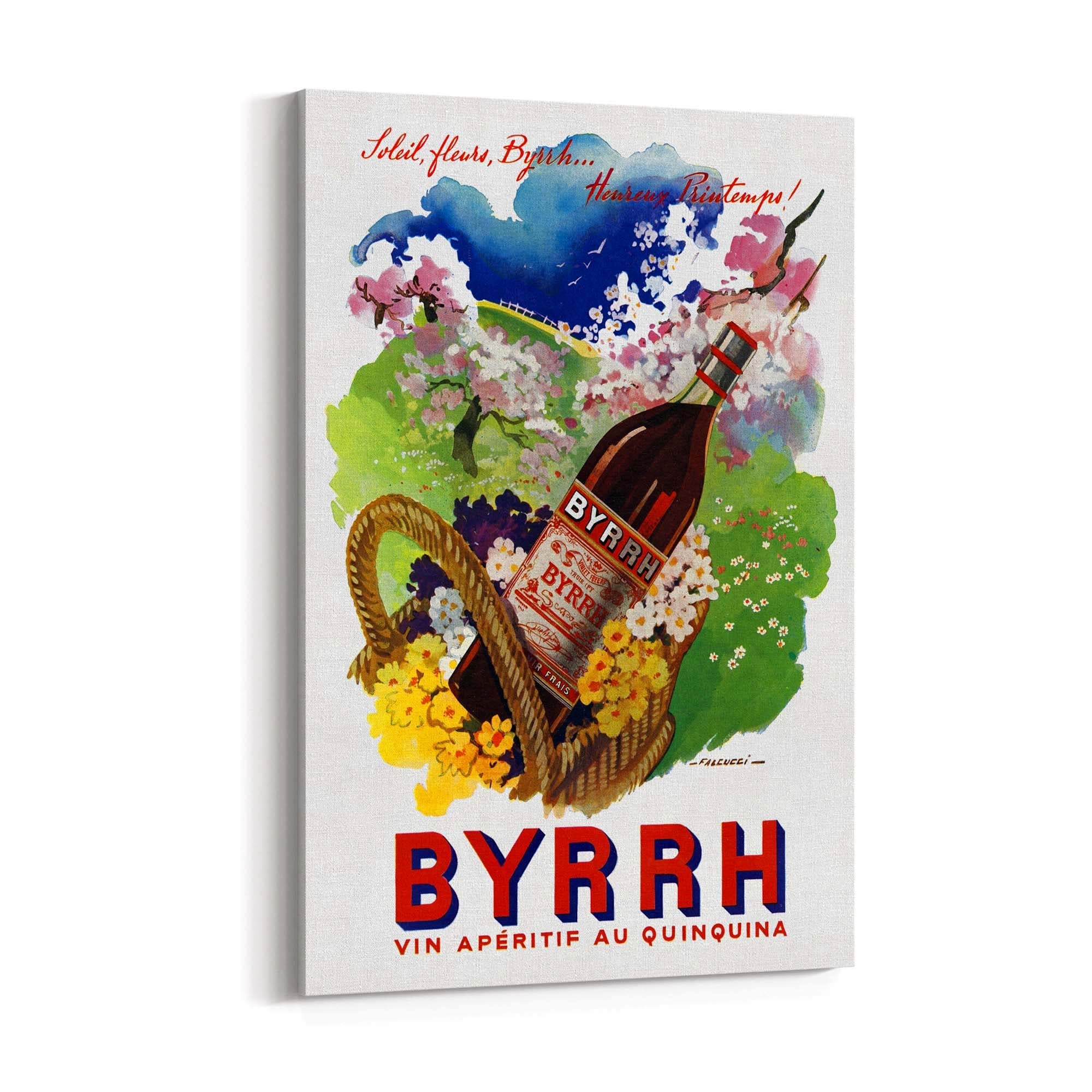 Spring Byrrh Vintage Drinks Advert Wall Art - The Affordable Art Company