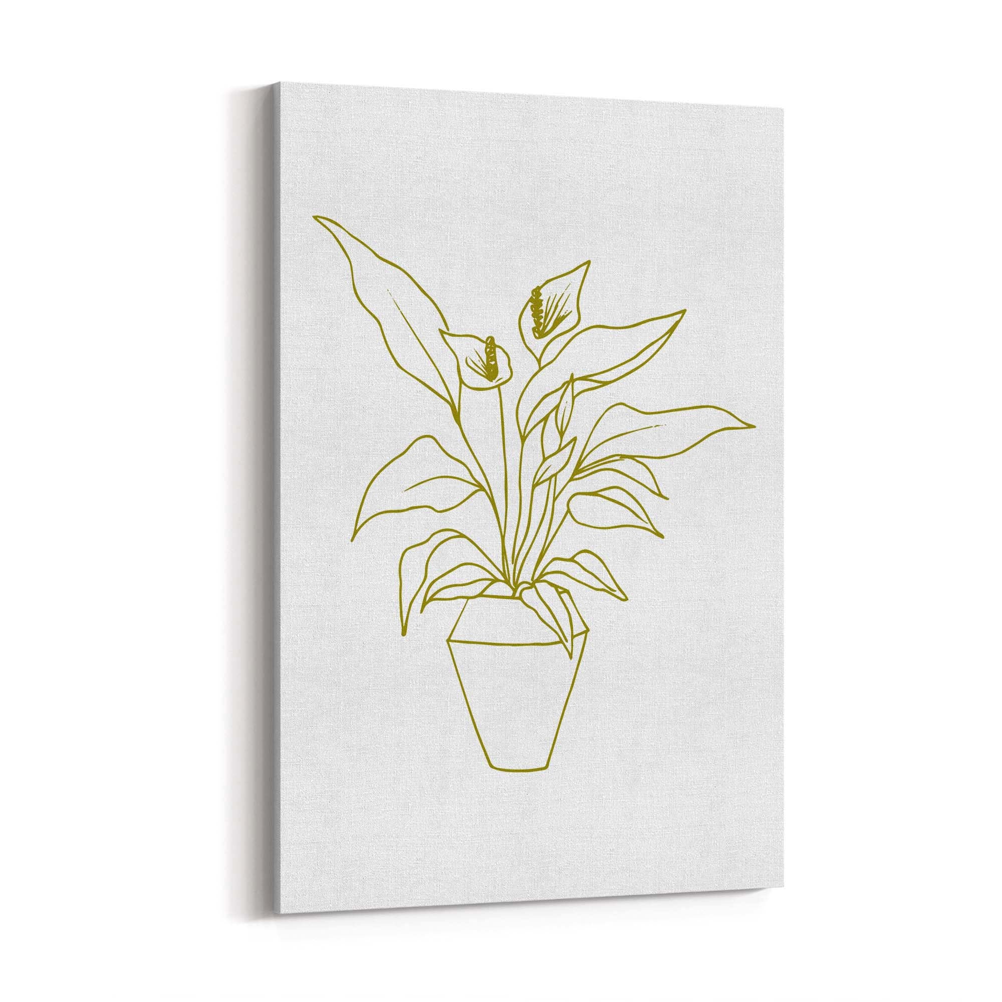 Abstract House Plant Minimal Living Room Wall Art #33 - The Affordable Art Company