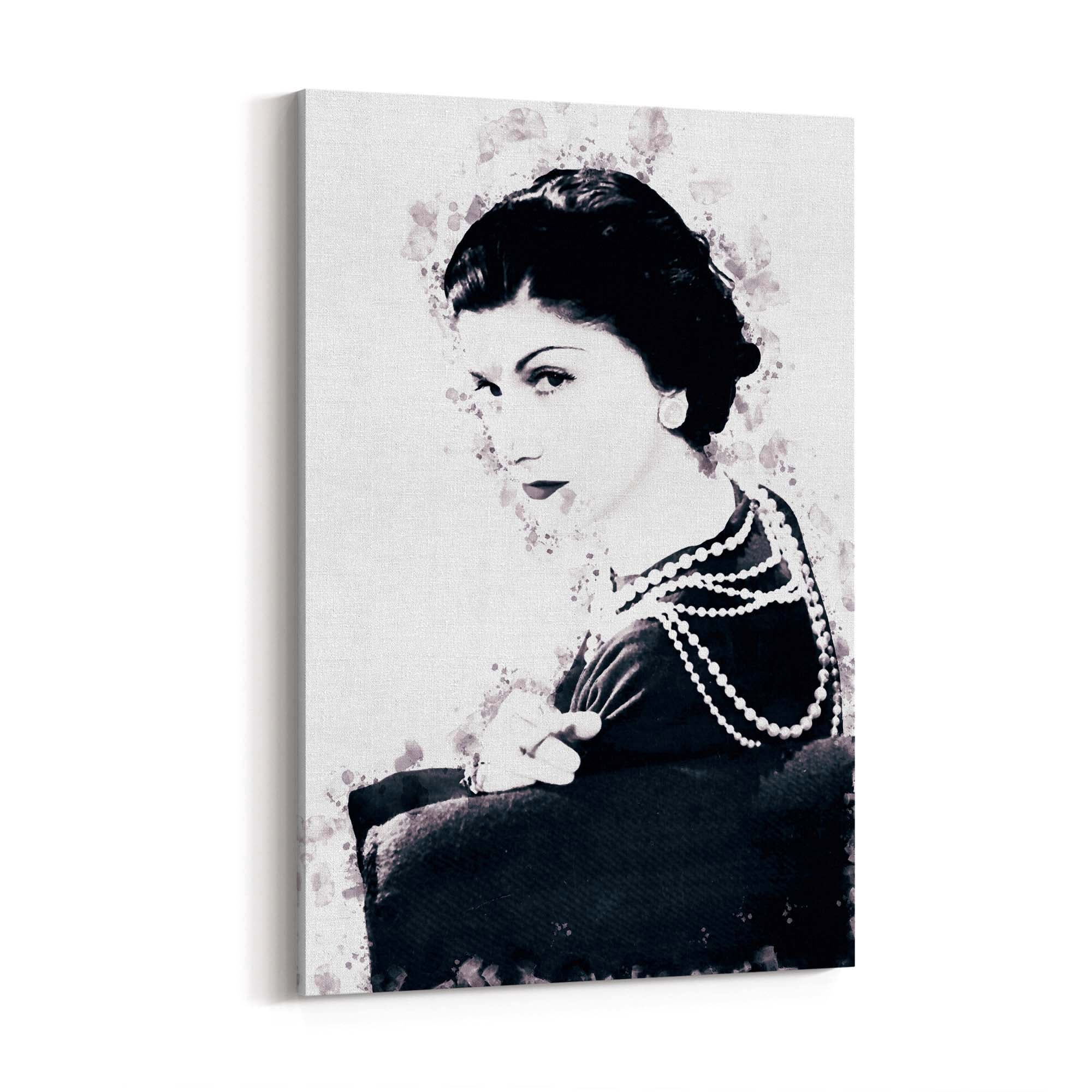 Coco Chanel Portrait Fashion Girls Bedroom Wall Art - The Affordable Art Company