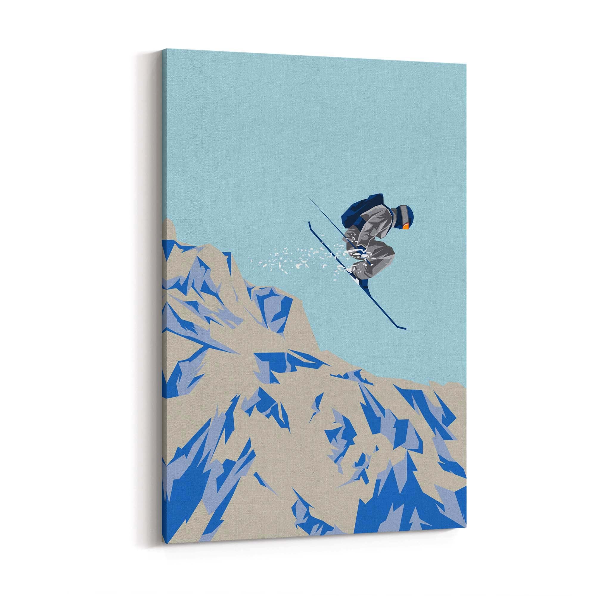 Retro Ski Winter Vintage Snow Cabin Wall Art #4 - The Affordable Art Company