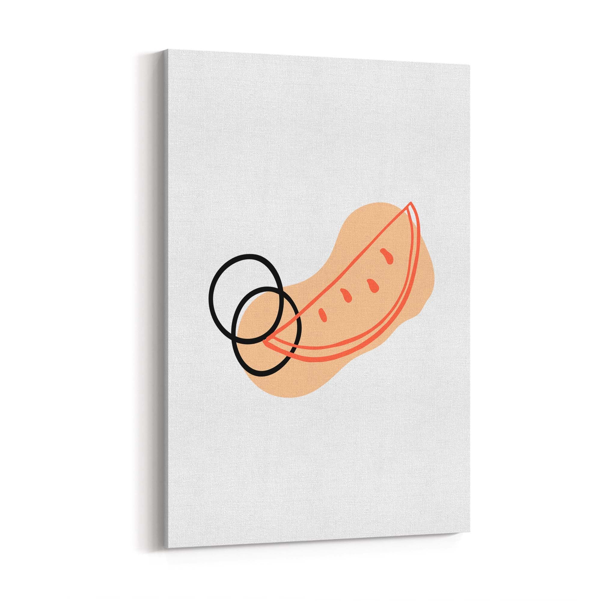 Minimal Melon Fruit Kitchen Cafe Retro Wall Art - The Affordable Art Company