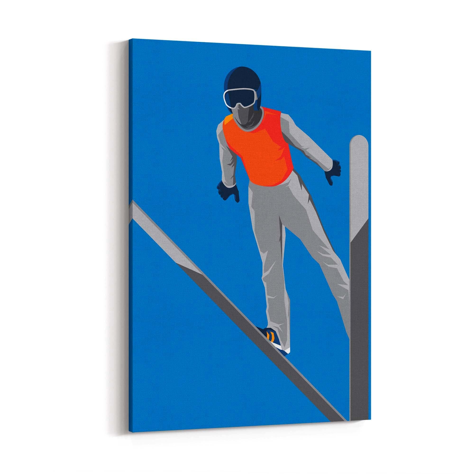 Retro Ski Winter Vintage Snow Cabin Wall Art #2 - The Affordable Art Company